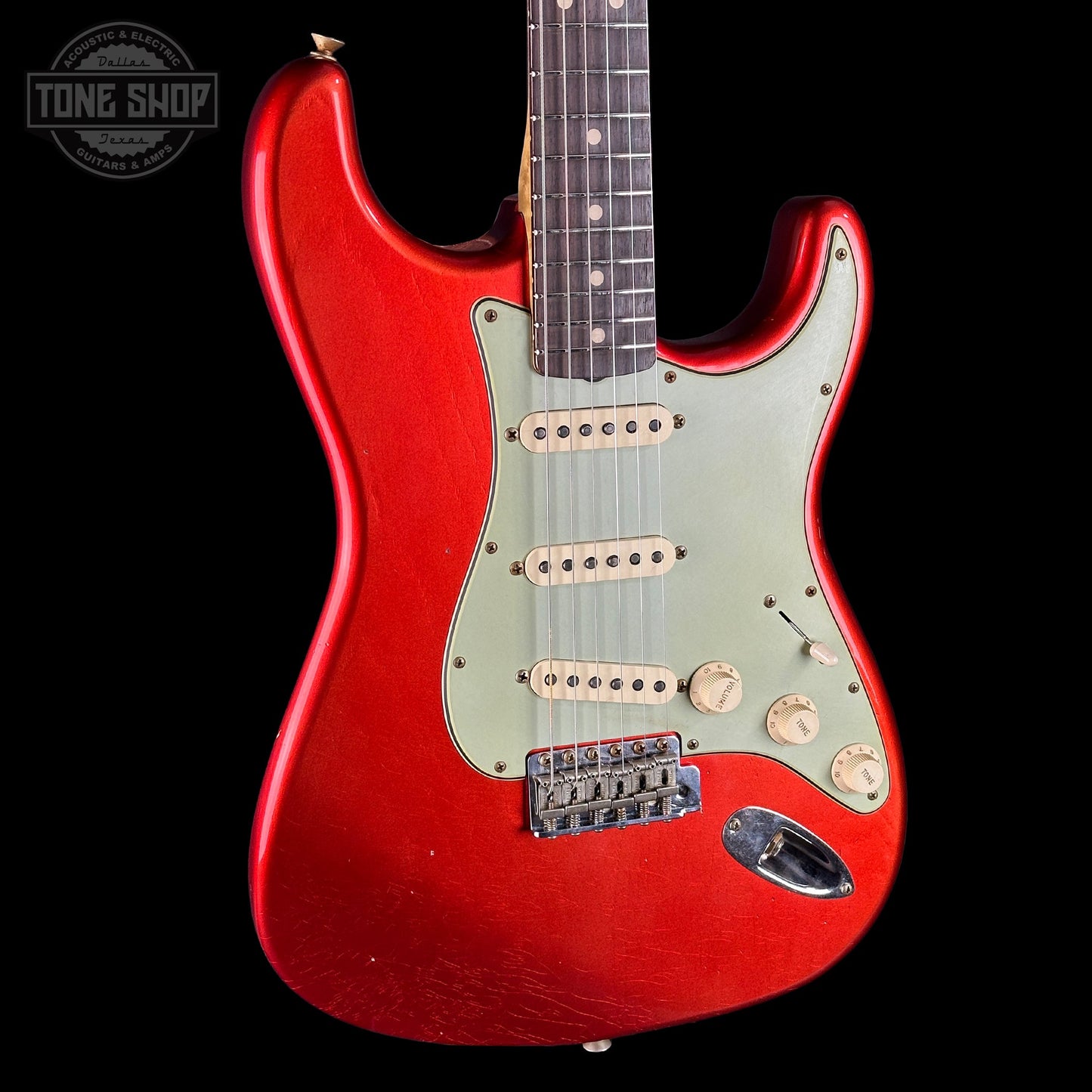 Fender Custom Shop 1963 Stratocaster Journeyman Relic AAA Maple Neck Melon Candy w/case CZ588394