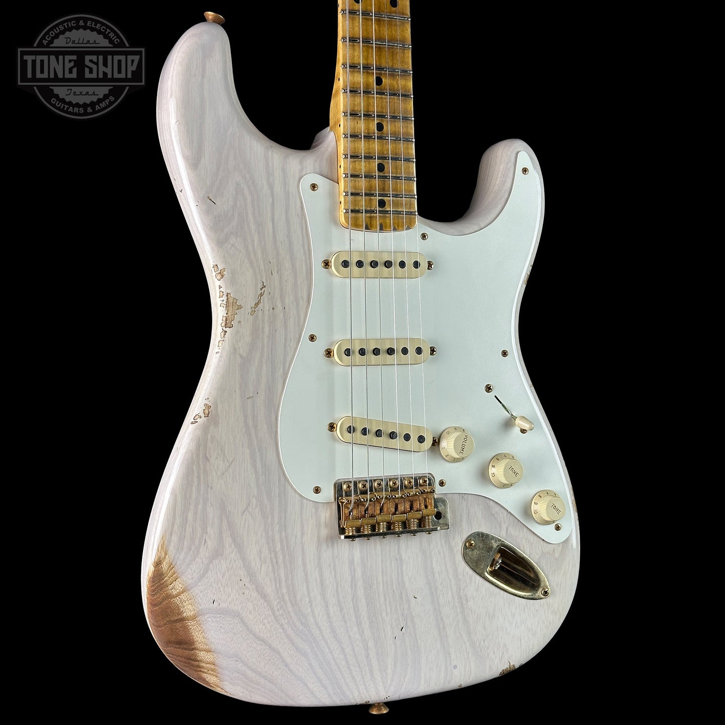Fender Custom Shop 1957 Stratocaster Relic White Blonde AAA Maple Neck w/case CZ579122