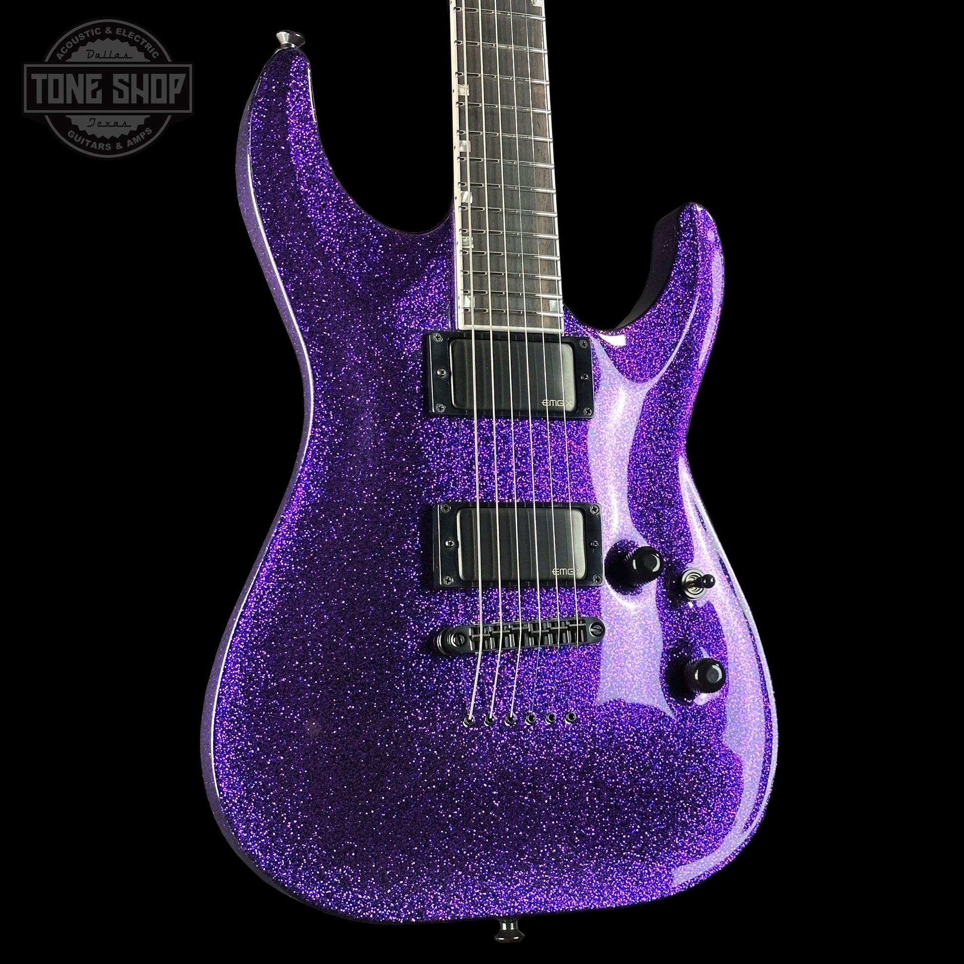 ESP USA Horizon-II Purple Sparkle EMG's w/Case