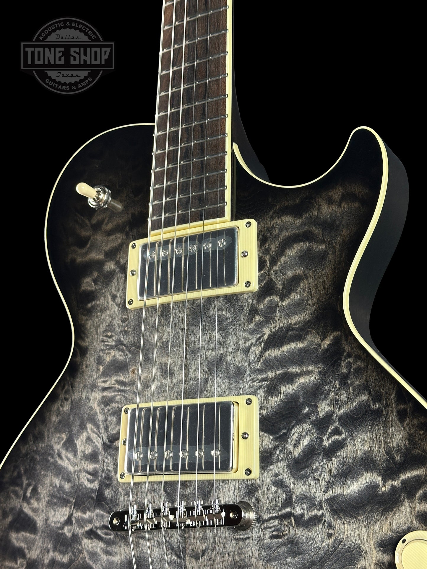 Collings CL City Limits DLX Quilt Top Acid Wash Charcoal Burst w/Case 251664