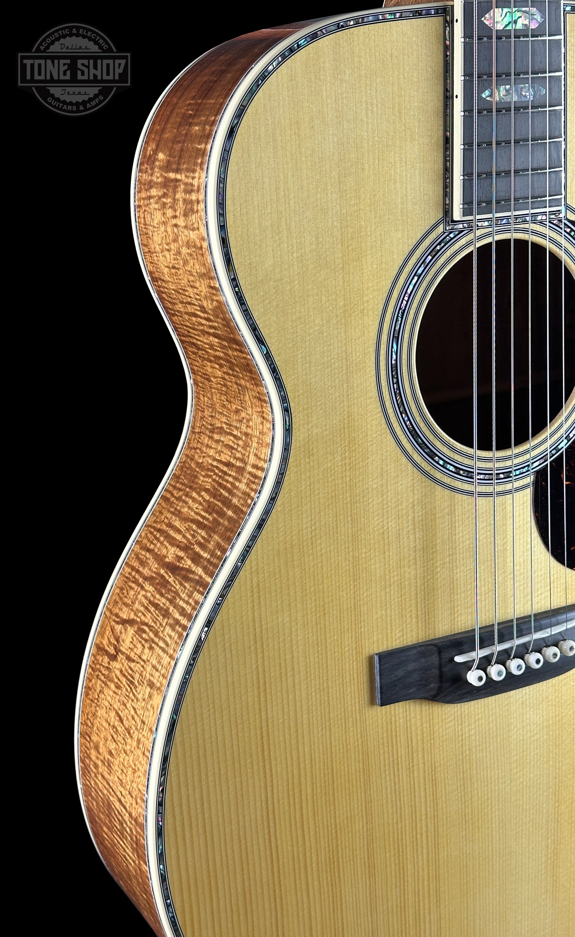 Martin Custom Shop OM 45 Style Adirondack/Exceptional Broad Figure Koa w/case 2964094