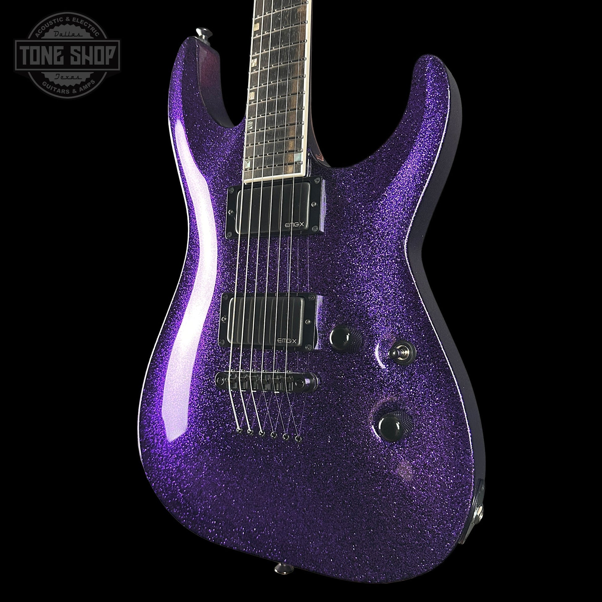 ESP USA Horizon-II Purple Sparkle EMG's w/Case