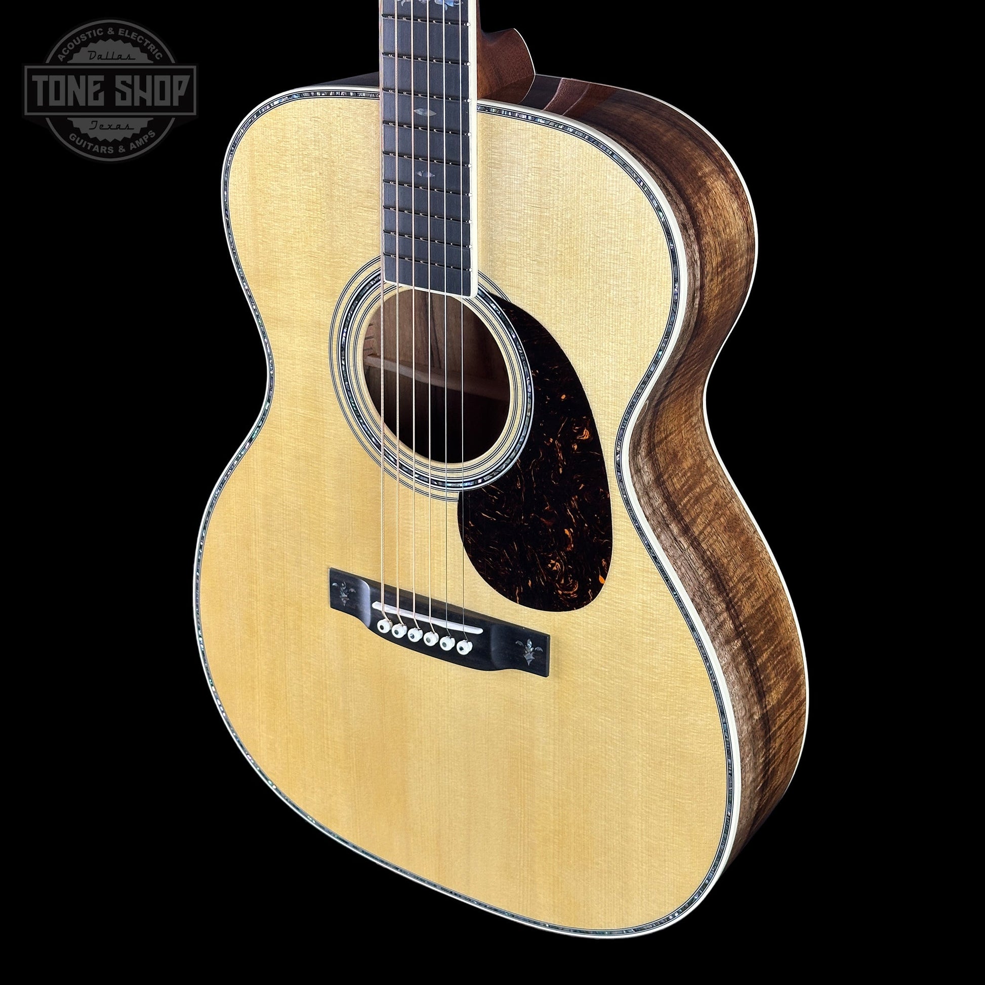 Martin Custom Shop OM 41 Style Adirondack / Exceptional Broad Figure Koa w/case 2964097