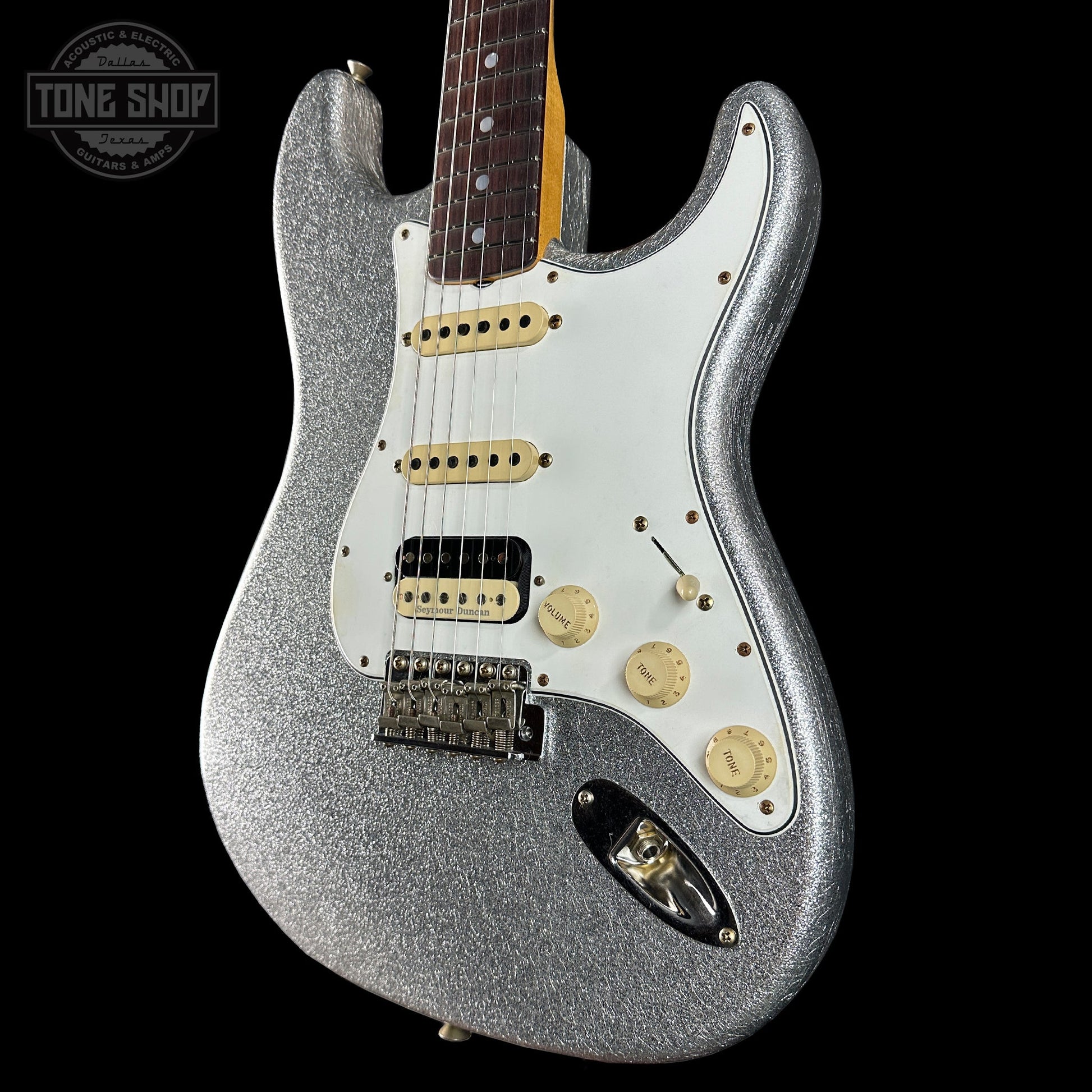 Fender Custom Shop 1969 Stratocaster HSS Journeyman Relic Silver Sparkle w/case CZ588722