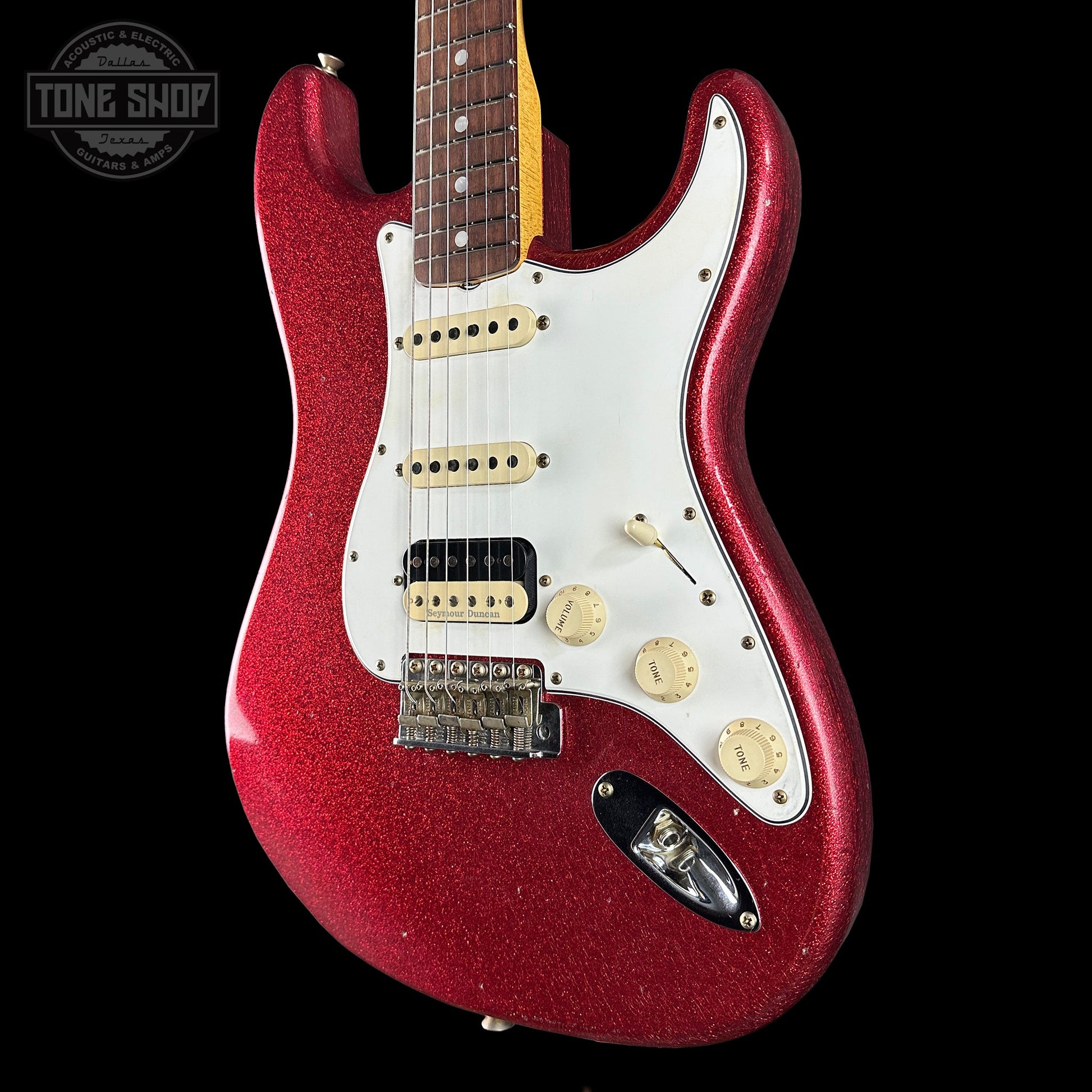 Fender Custom Shop 1969 Stratocaster HSS Journeyman Relic Red Sparkle w/case CZ588341
