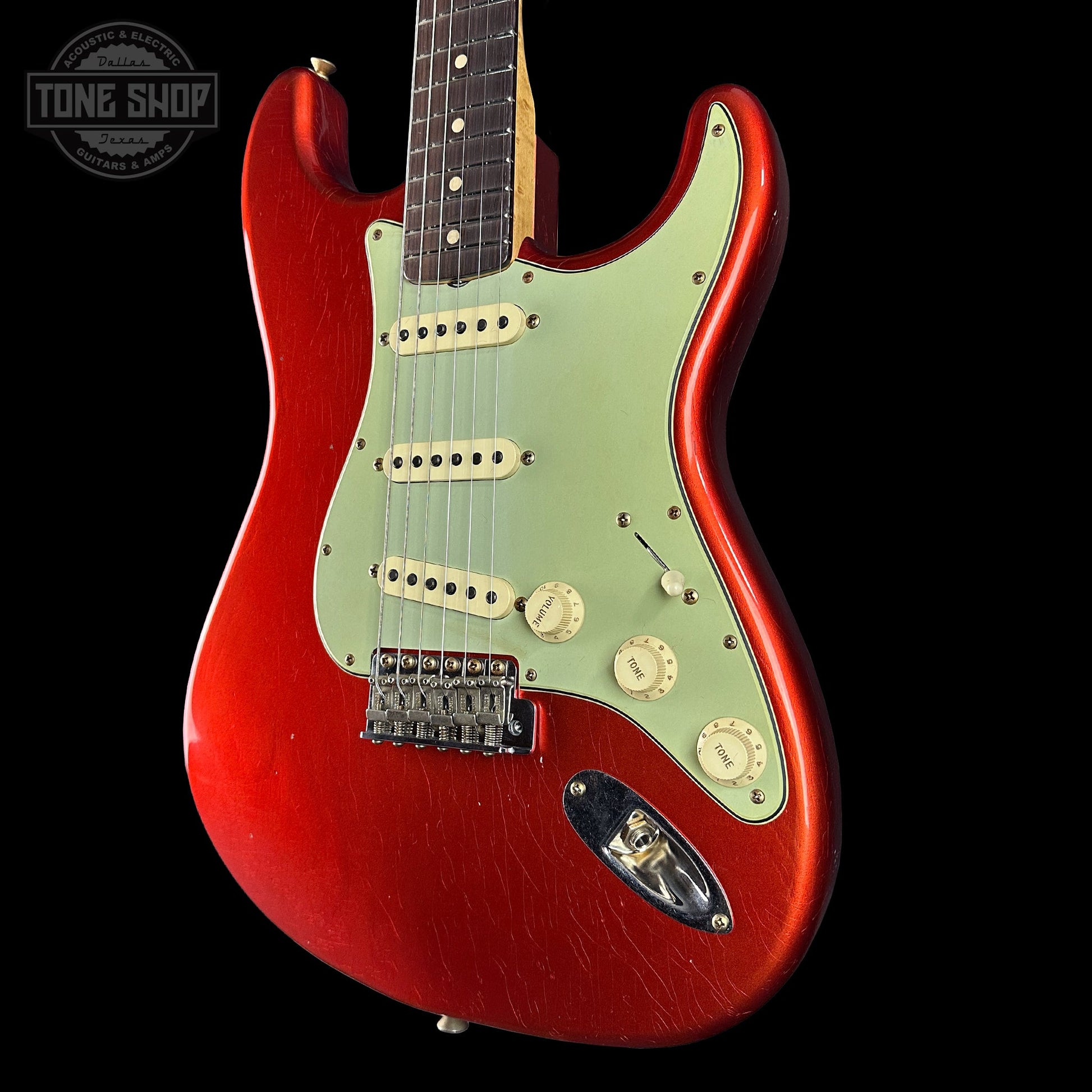 Fender Custom Shop 1963 Stratocaster Journeyman Relic AAA Maple Neck Melon Candy w/case CZ588394