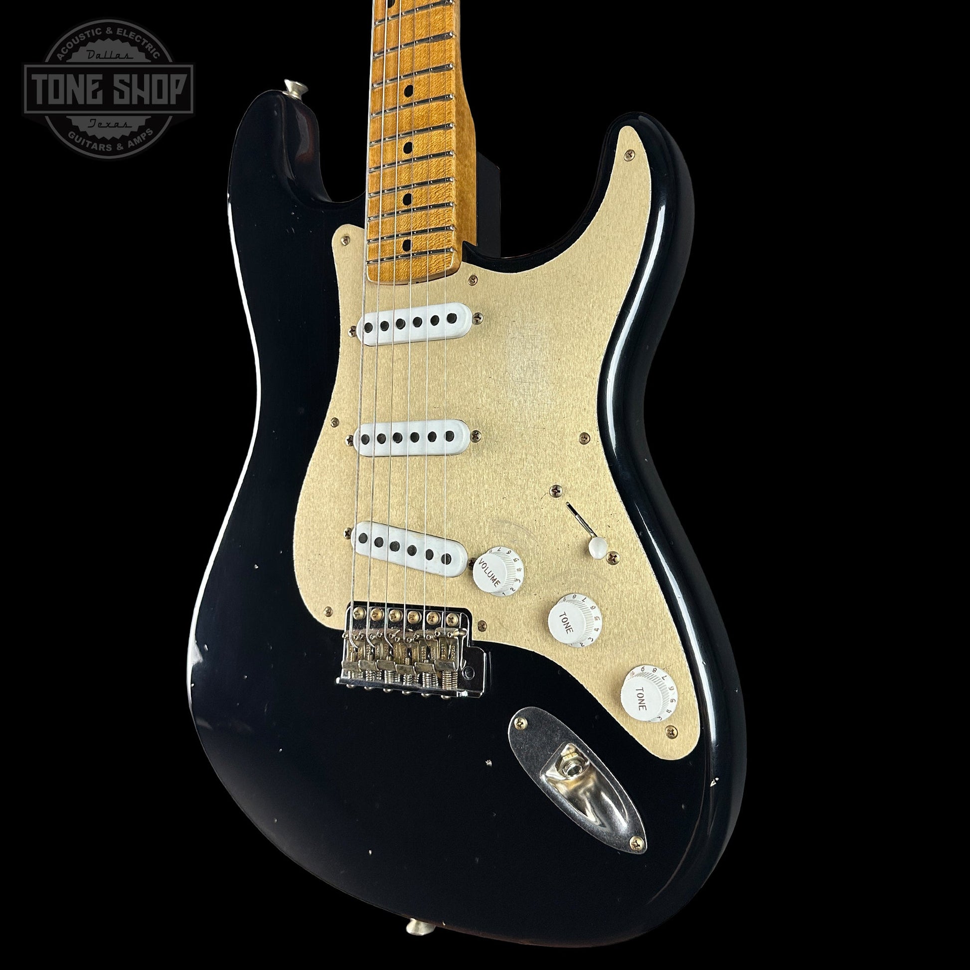 Fender Custom Shop Limited Edition Roasted '54 Strat Journeyman Relic Aged Black w/case