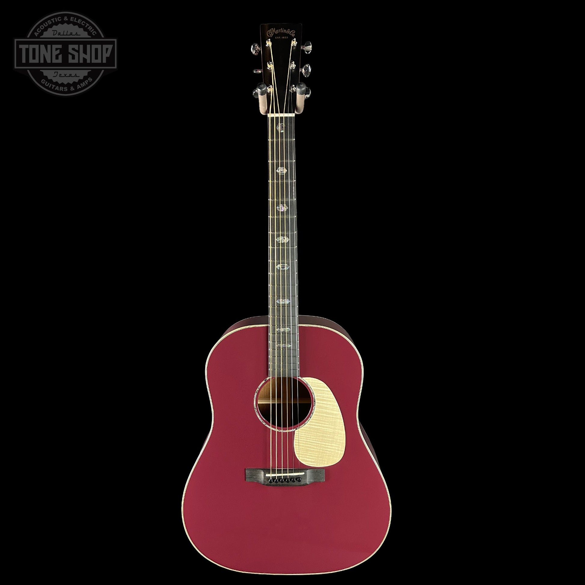 Martin Custom Shop Slope Shoulder Dread Spruce/Mahogany Burgundy w/case 2894733