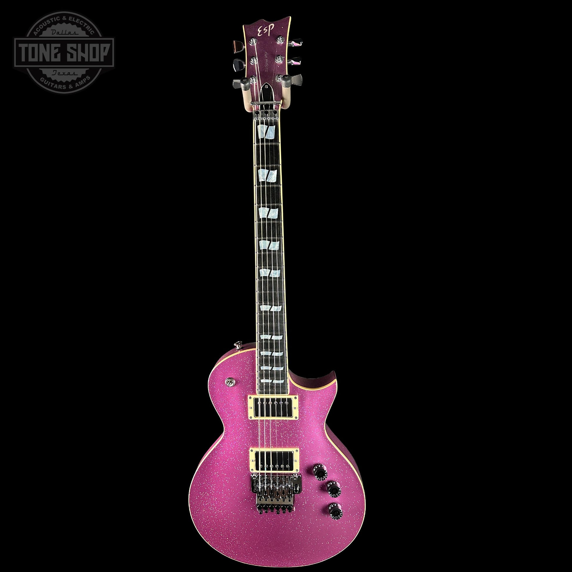 ESP USA Eclipse Disco Pink Sparkle Floyd Rose Duncans w/Case