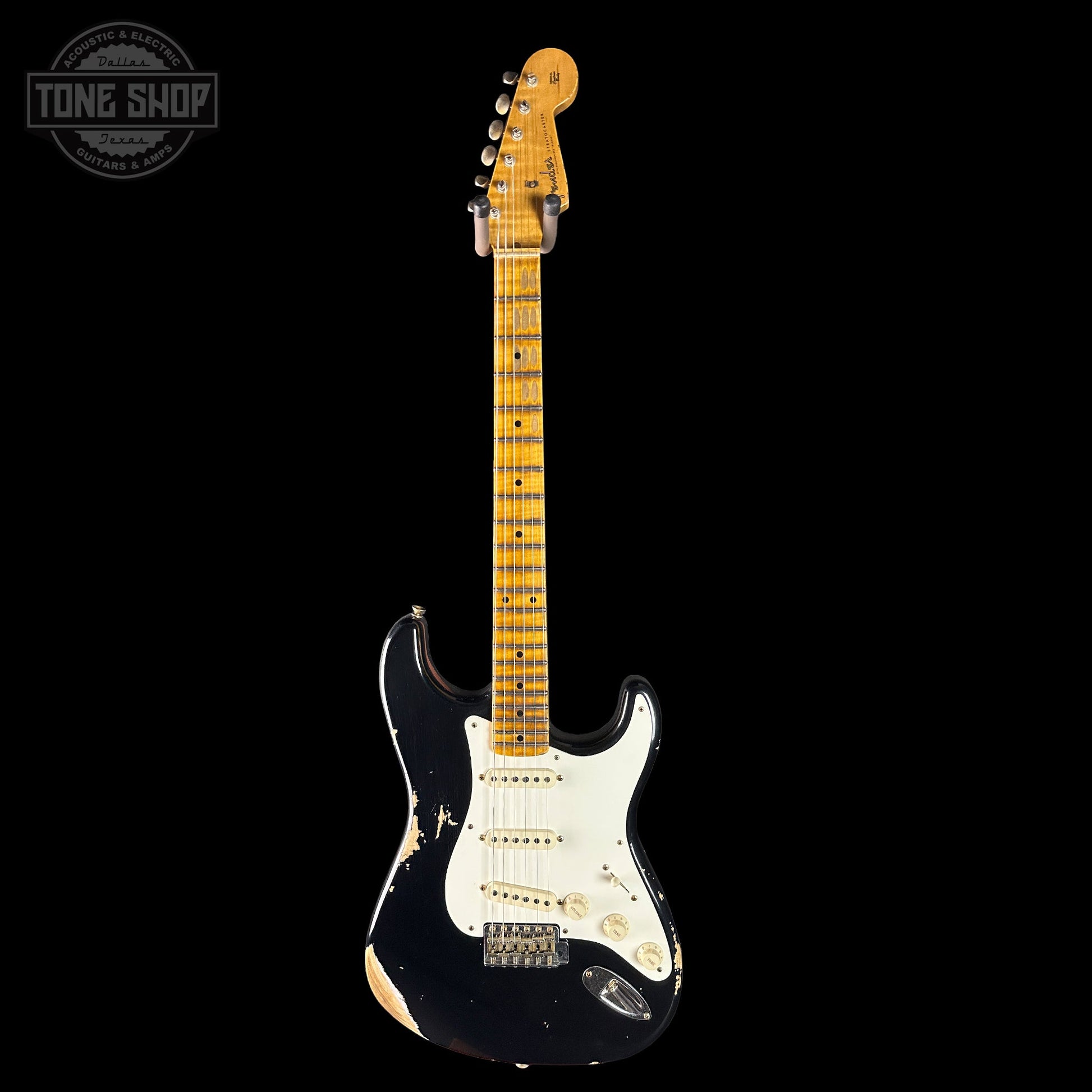 Fender Custom Shop 1957 Stratocaster Relic Black AAA Maple Neck w/case CZ584781