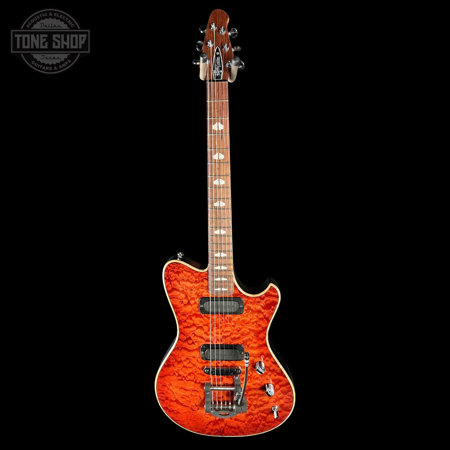 Powers Electric A-Type Select Maple Cosmo Orange FF42 No PG Delrin Warm Gray Cam Tail Quilt w/bag
