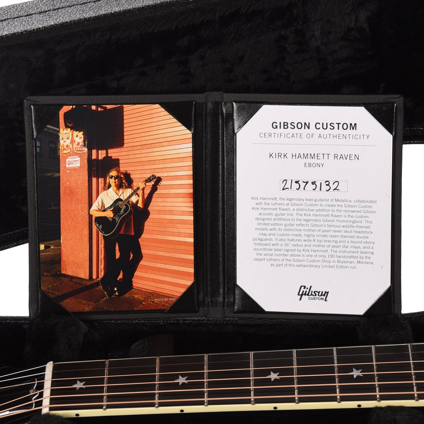 Gibson Custom Shop Artist Limited Edition Kirk Hammett Raven Ebony