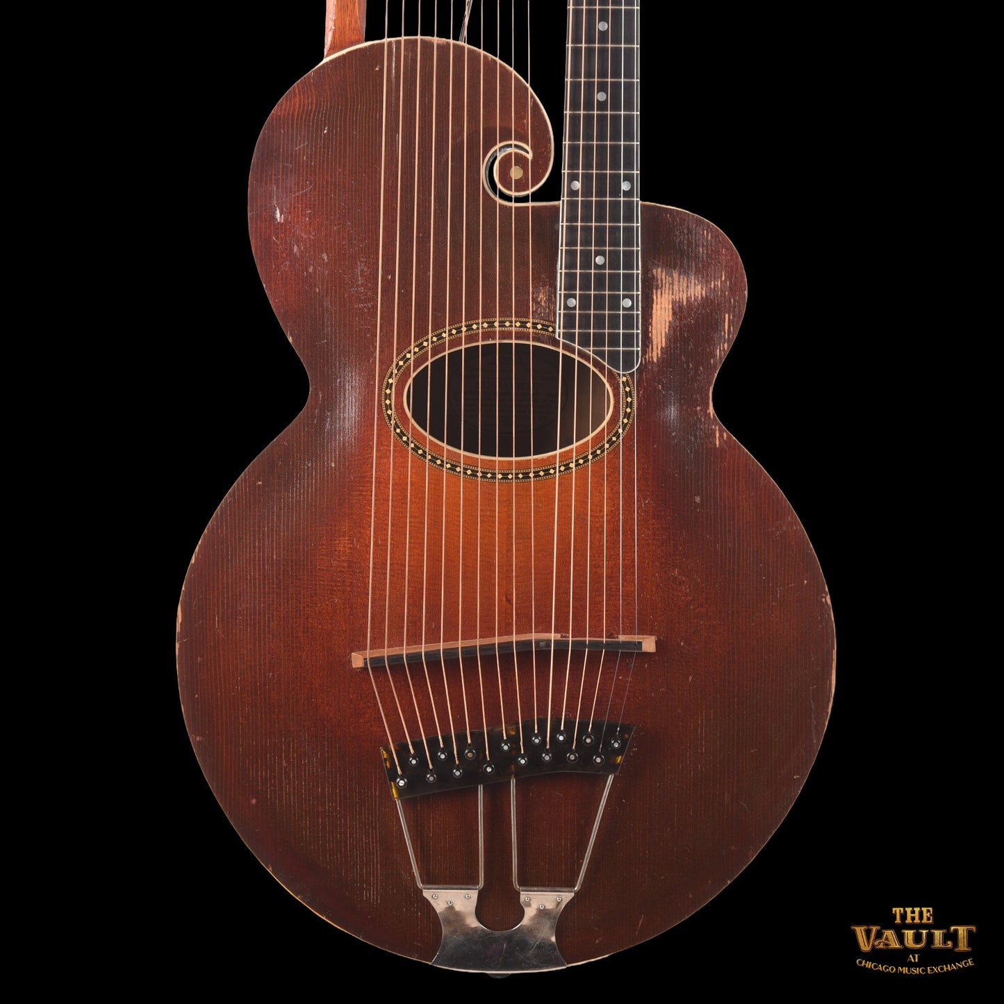 Gibson Style U Harp Guitar Sunburst 1917