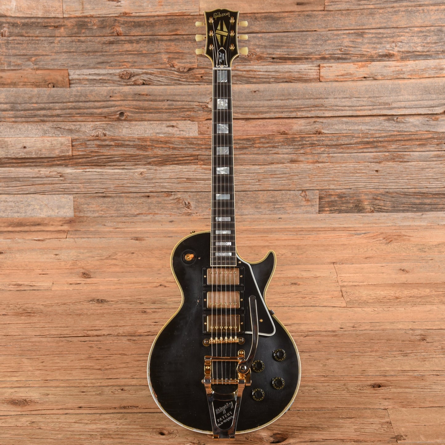 Gibson Custom 1957 Les Paul Custom 3-Pickup Bigsby Murphy Lab Light Aged Ebony 2023