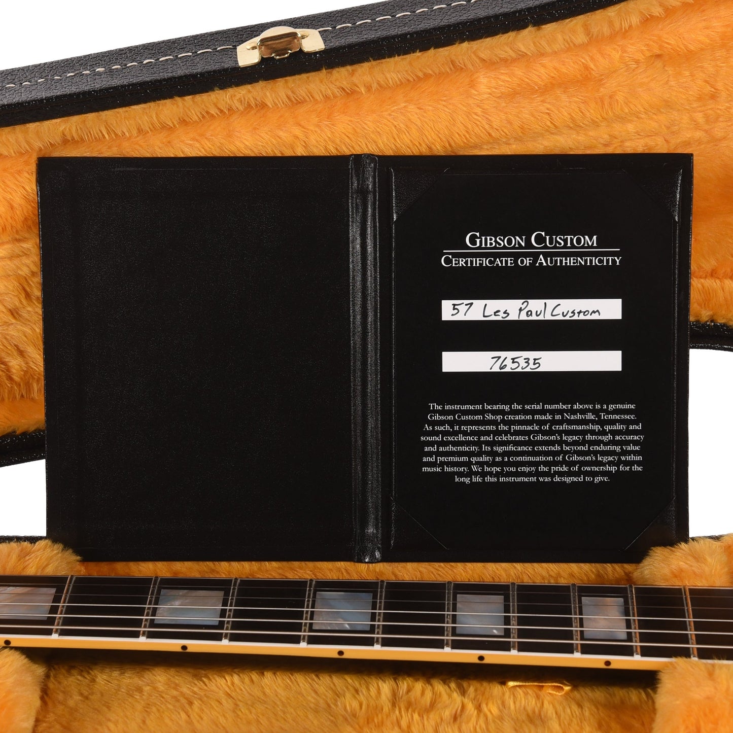 Gibson Custom Shop 1957 Les Paul Custom Reissue 2-Pickup Ebony VOS