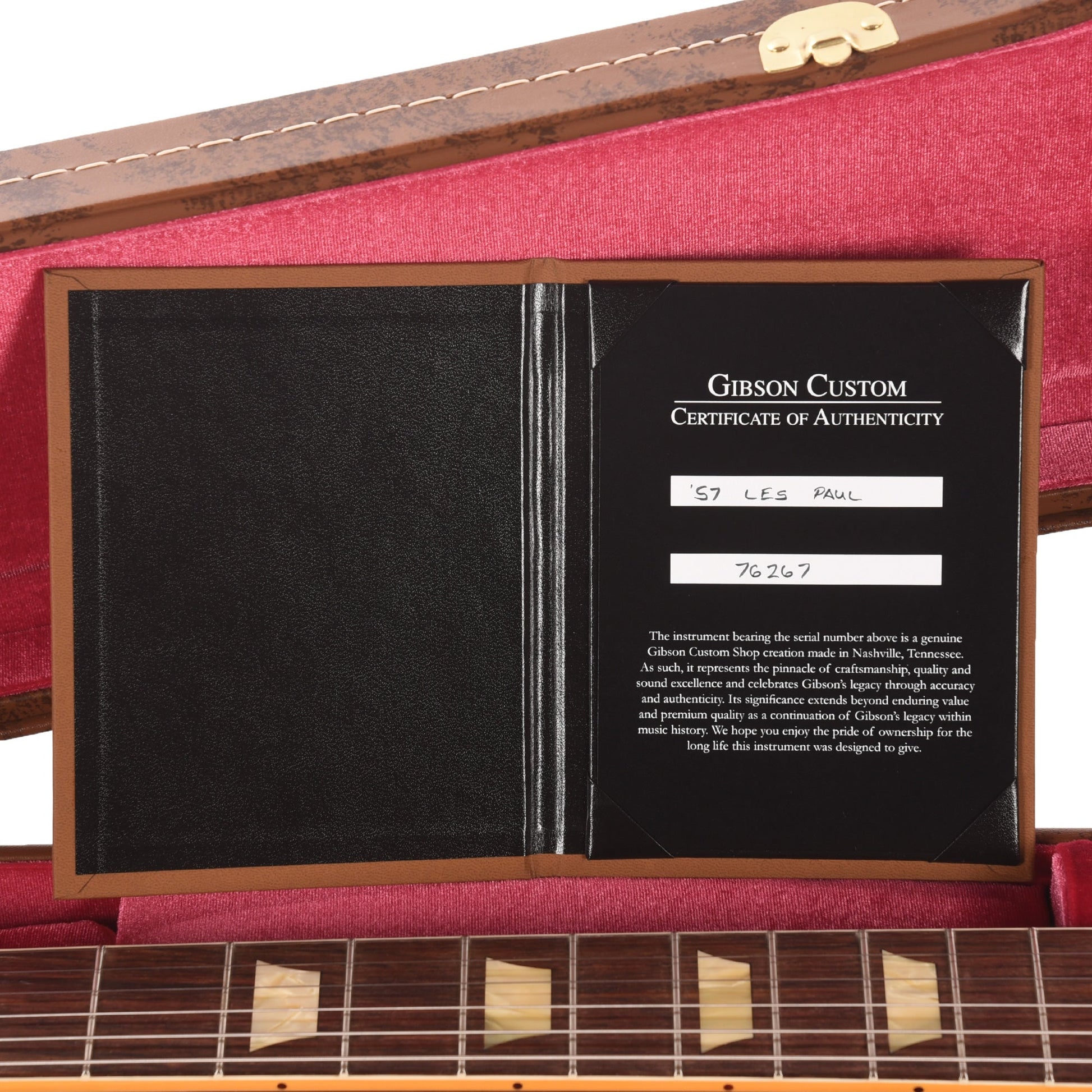 Gibson Custom Shop 1957 Les Paul Standard Antique Dark Oxblood VOS w/Custom "S" Buckers