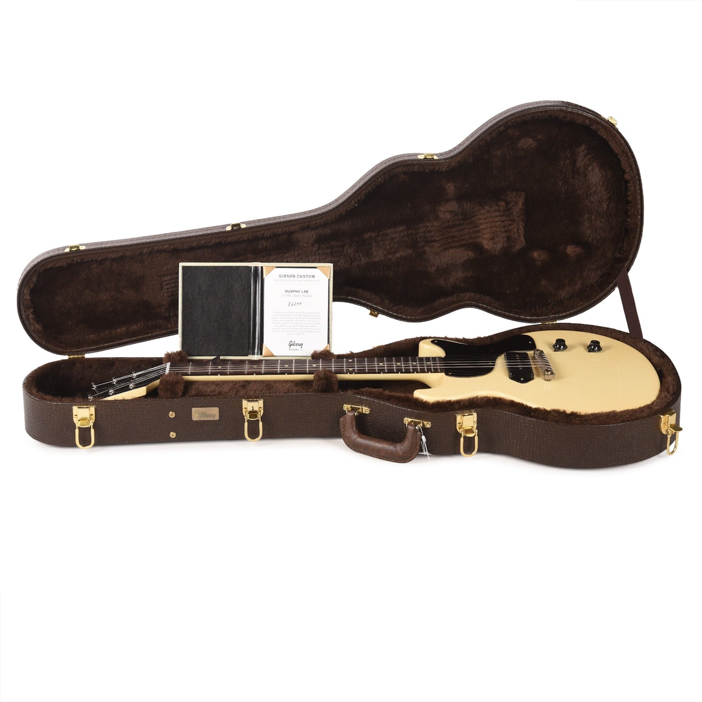 Gibson Custom Shop 1958 Les Paul Junior Double Cut Antique Antique White Murphy Lab Ultra Light Aged
