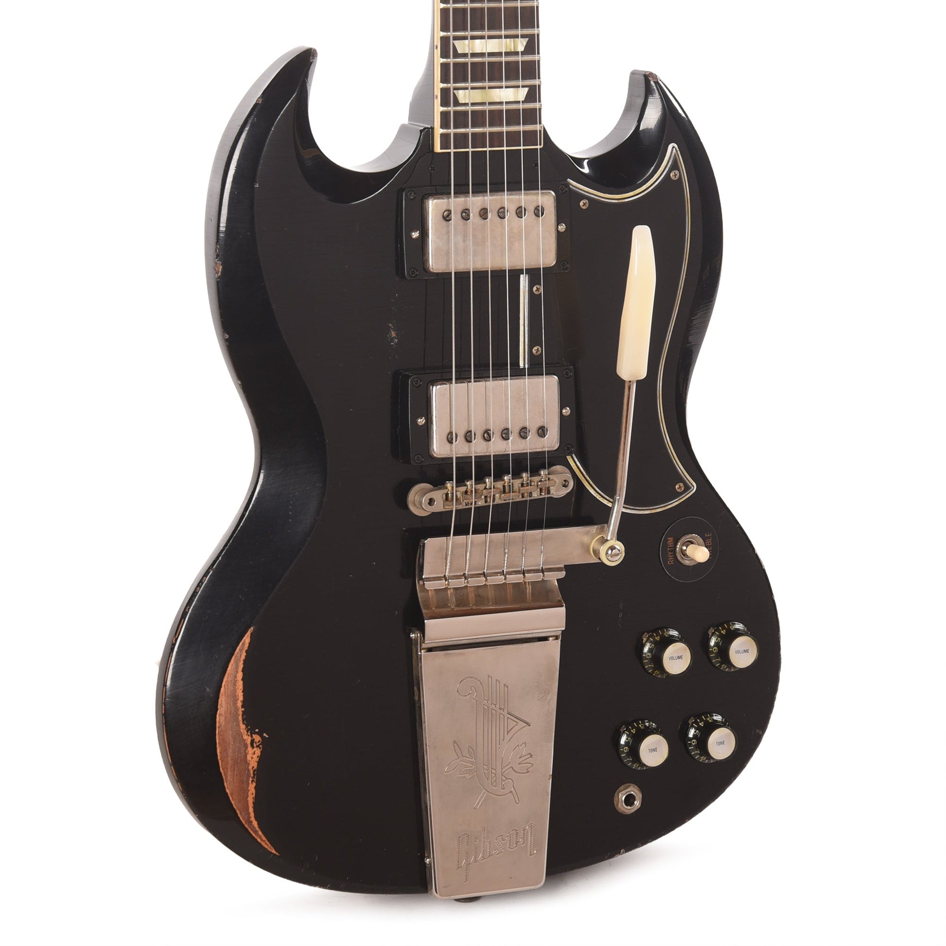Gibson Custom Shop 1961 Les Paul SG Standard "CME Spec" Antique Ebony Murphy Lab Heavy Aged w/Long Maestro Vibrola