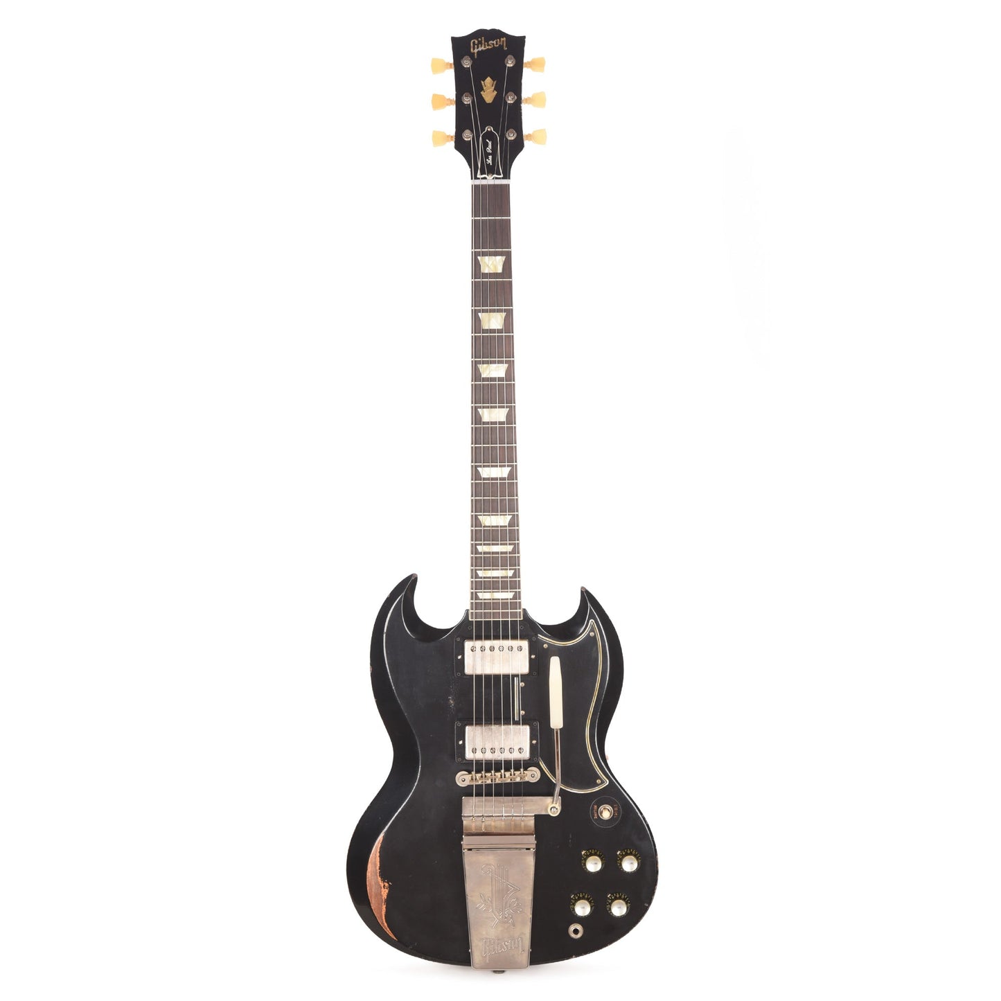 Gibson Custom Shop 1961 Les Paul SG Standard "CME Spec" Antique Ebony Murphy Lab Heavy Aged w/Long Maestro Vibrola