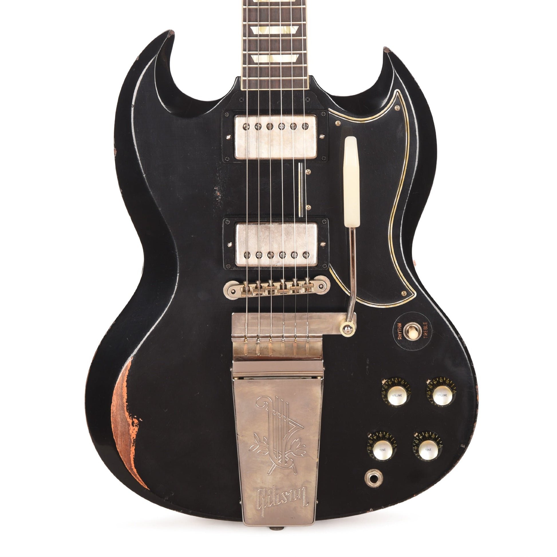 Gibson Custom Shop 1961 Les Paul SG Standard "CME Spec" Antique Ebony Murphy Lab Heavy Aged w/Long Maestro Vibrola