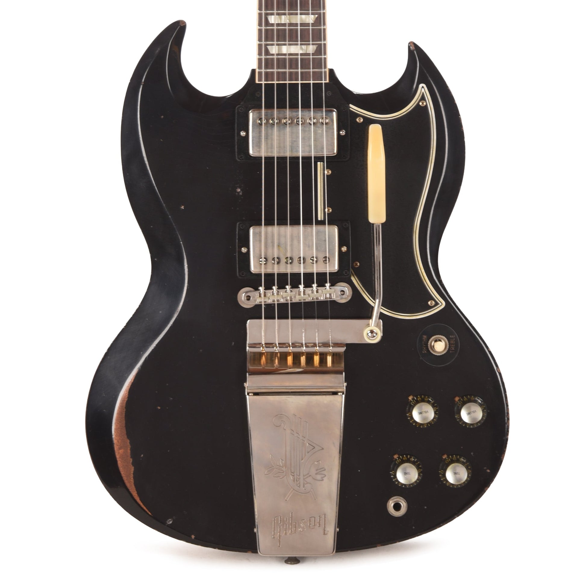 Gibson Custom Shop 1964 SG Standard Antique Dark Oxblood Heavy Aged w/Maestro Vibrola & Custom "S" Buckers
