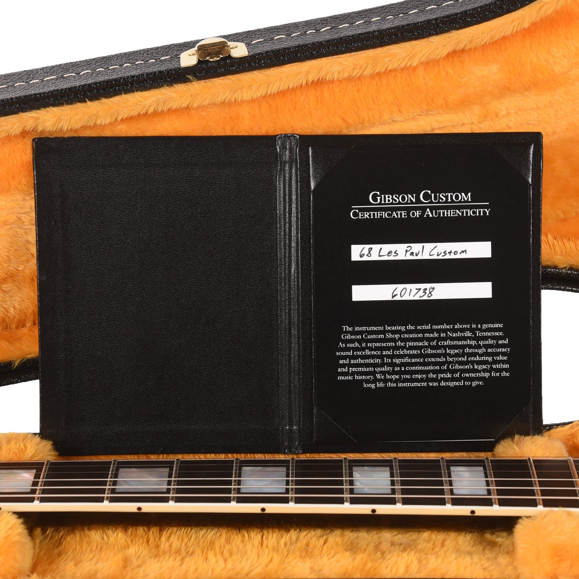 Gibson Custom Shop 1968 Les Paul Custom "CME Spec" Ebony VOS w/Chambered Body