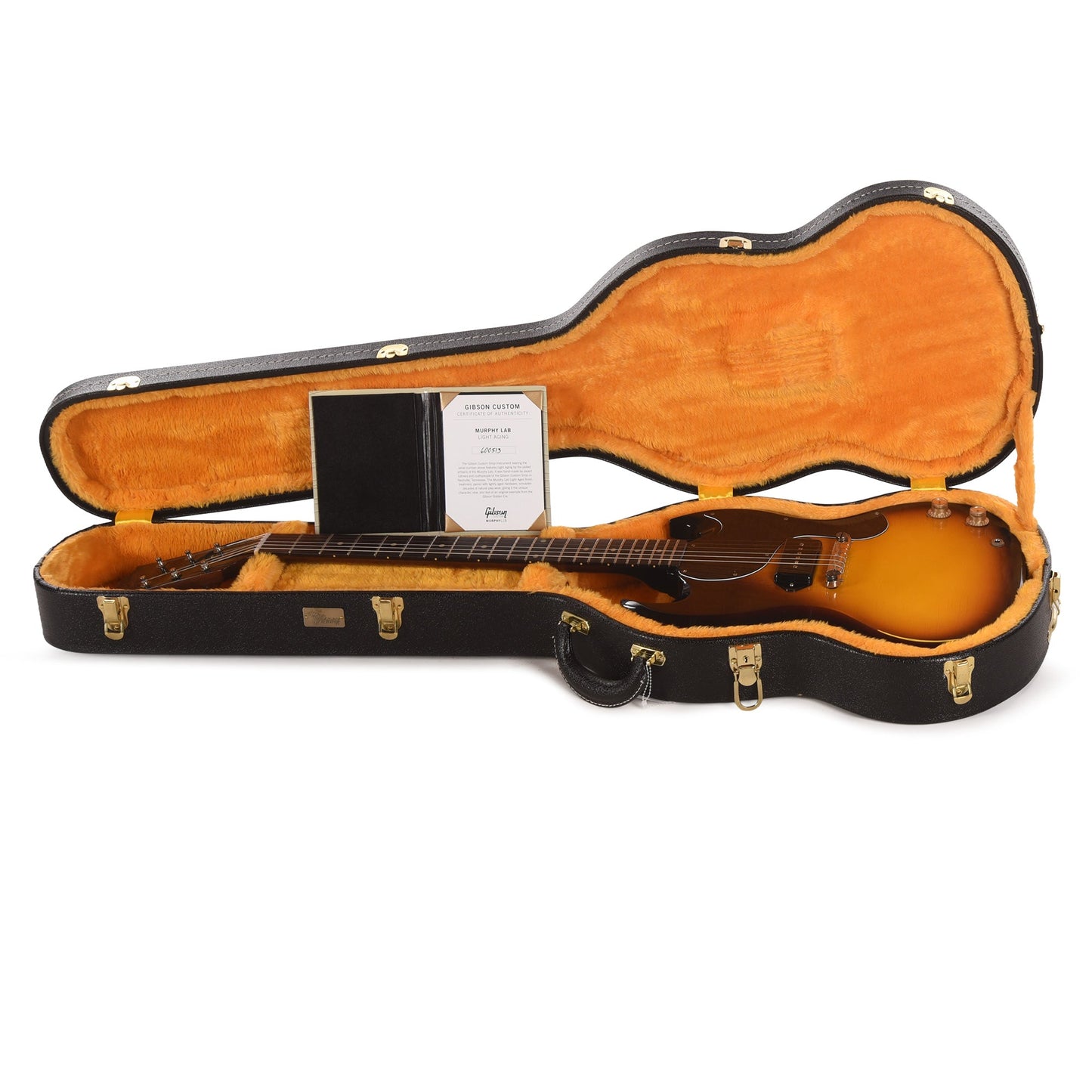 Gibson Custom Shop Limited Run 1963 SG Junior Antique Vintage Sunburst Murphy Lab Light Aged w/Lightning Bar