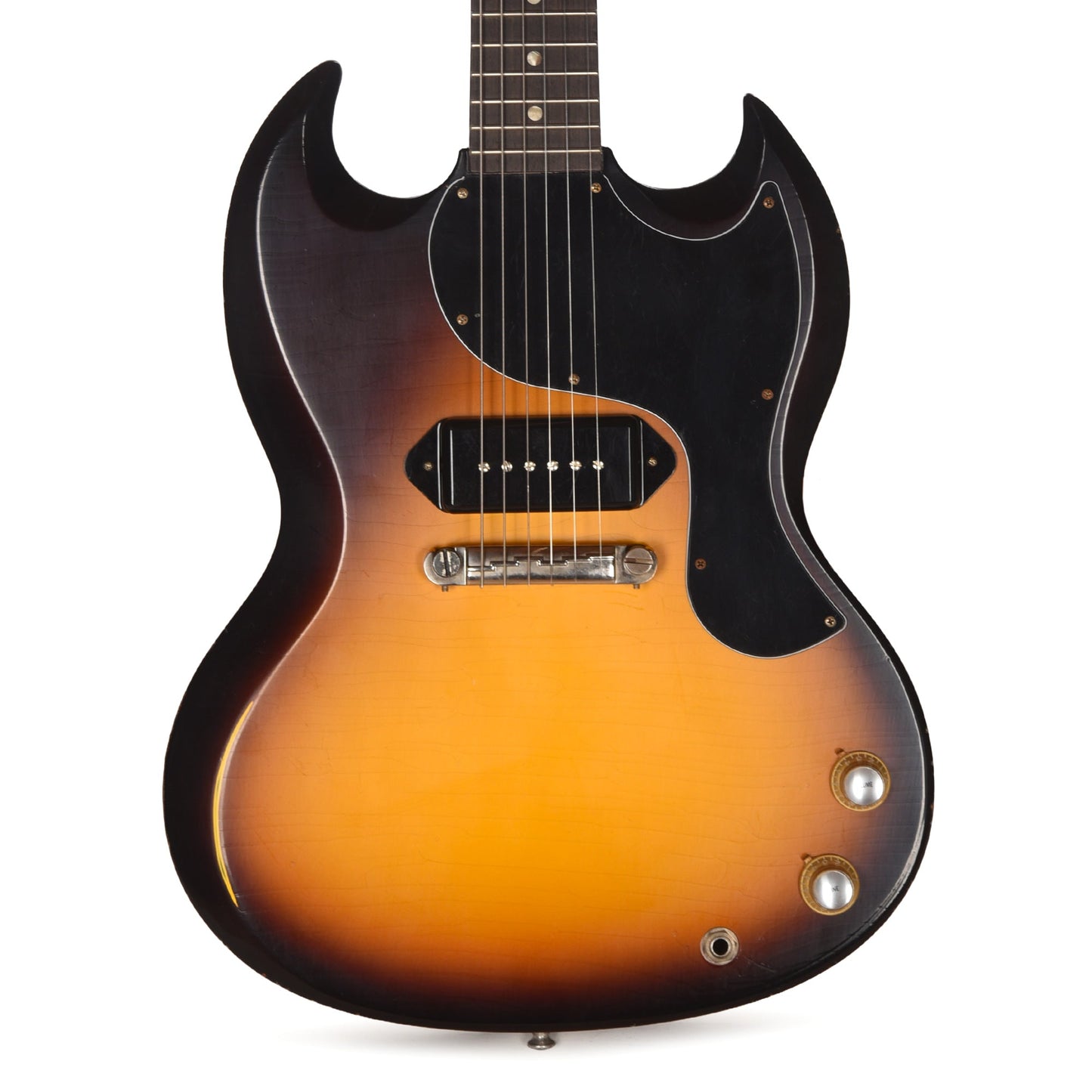 Gibson Custom Shop Limited Run 1963 SG Junior Antique Vintage Sunburst Murphy Lab Light Aged w/Lightning Bar