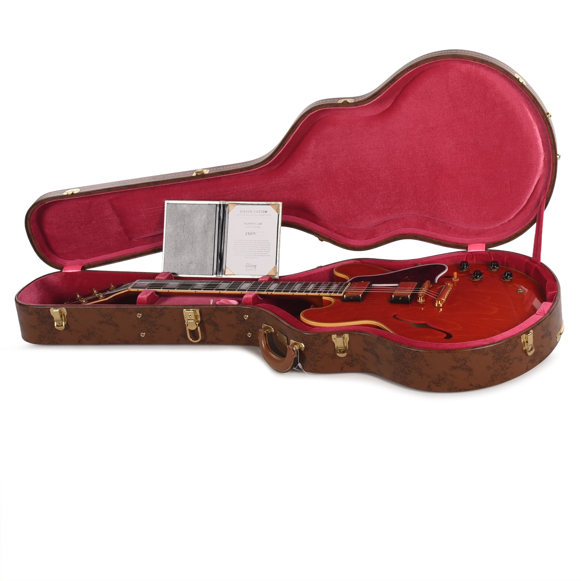 Gibson Custom Shop Murphy Lab 1959 ES-355 Reissue Stop Bar Watermelon Red Light Aged