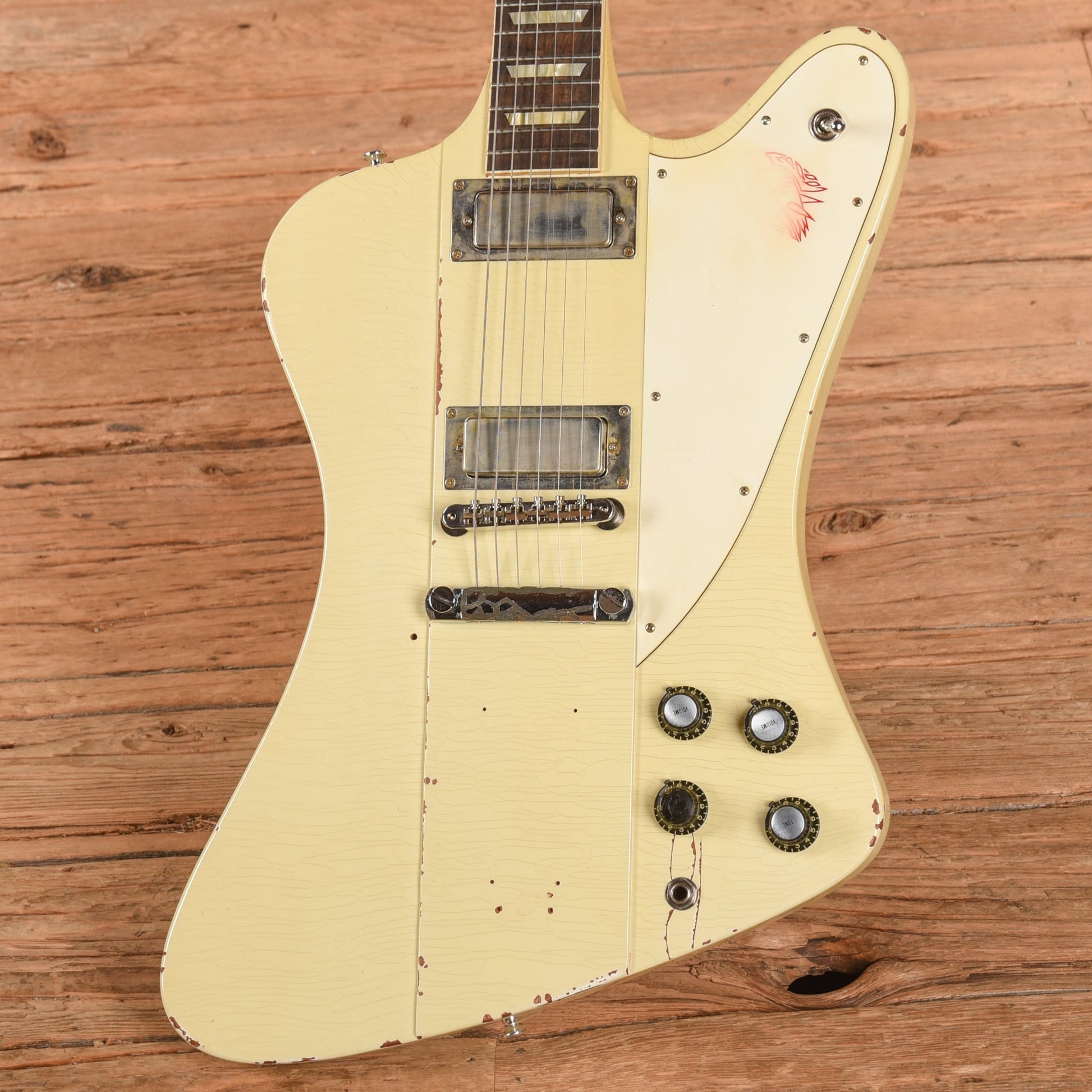 Gibson Custom Shop Murphy Lab '64 Johnny Winter Signature Firebird V Polaris White Aged 2021