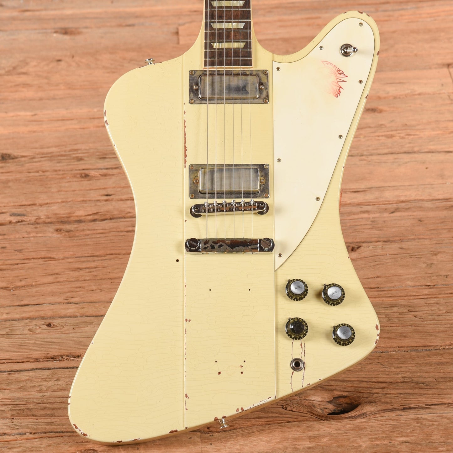 Gibson Custom Shop Murphy Lab '64 Johnny Winter Signature Firebird V Polaris White Aged 2021