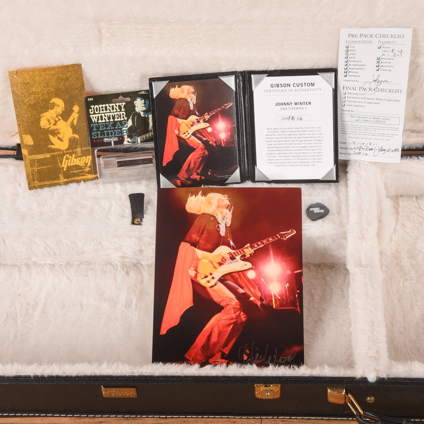 Gibson Custom Shop Murphy Lab '64 Johnny Winter Signature Firebird V Polaris White Aged 2021