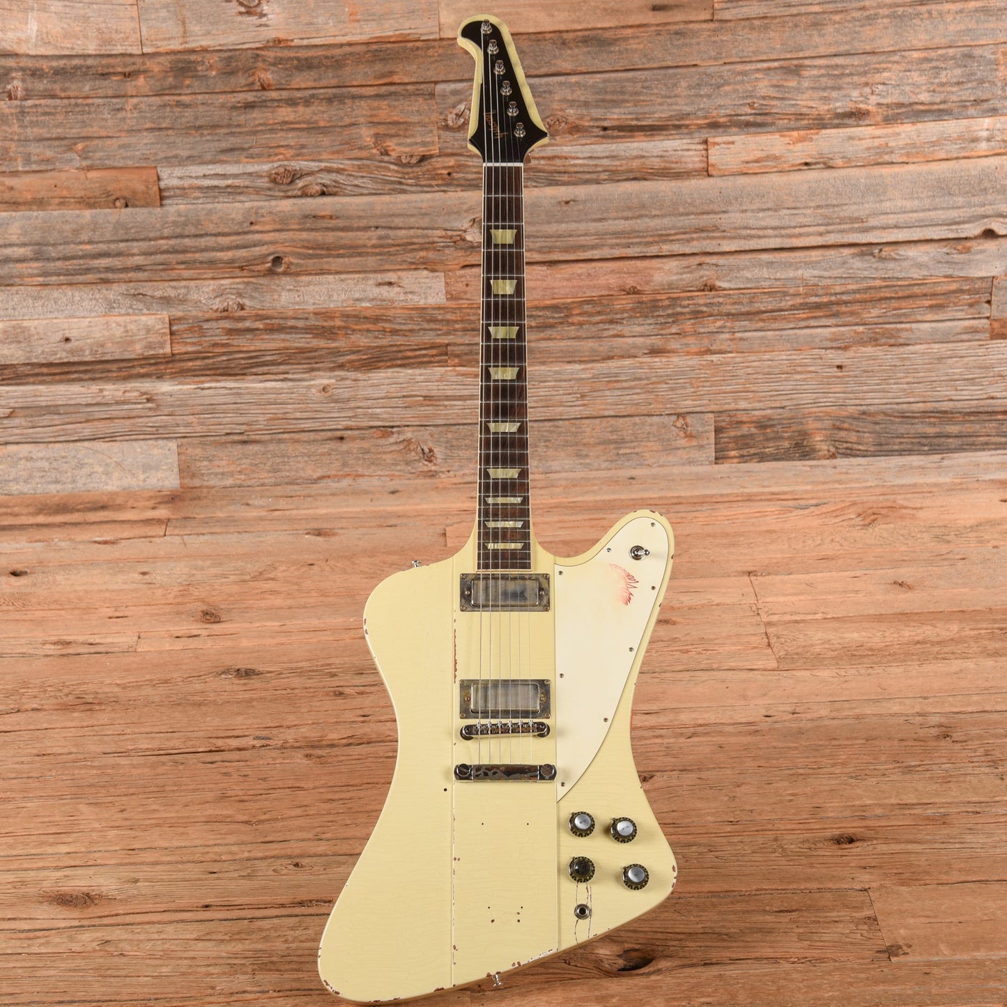 Gibson Custom Shop Murphy Lab '64 Johnny Winter Signature Firebird V Polaris White Aged 2021