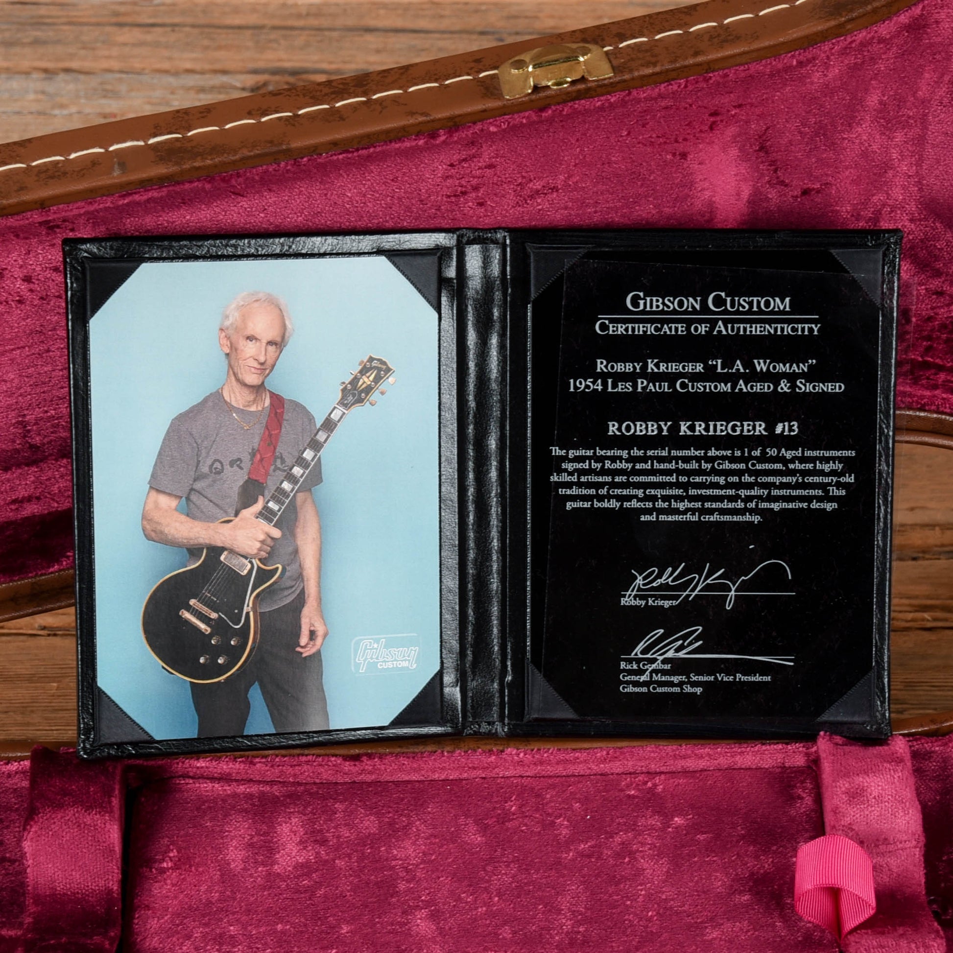 Gibson Custom Shop Robby Krieger Les Paul Custom Signed 13/50 Black 2014