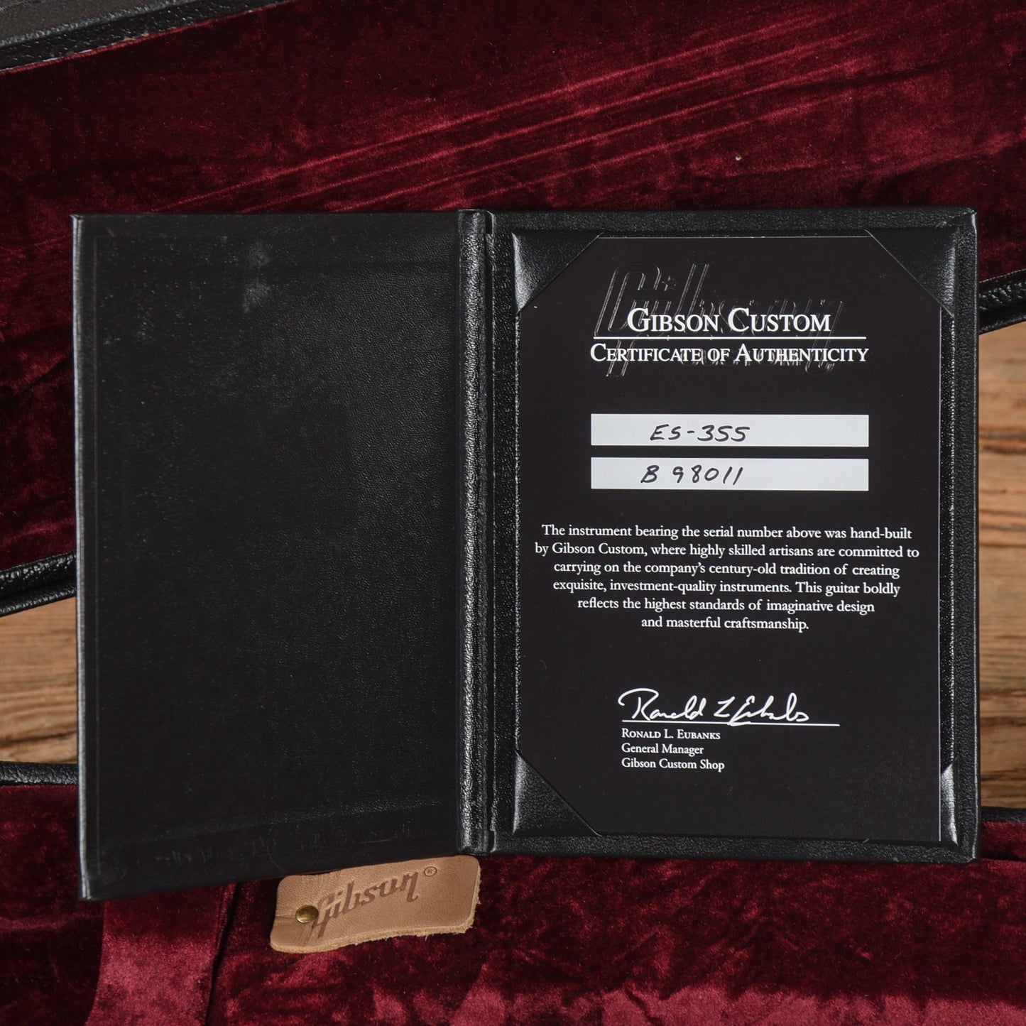 Gibson Custom ES-355 Stop Bar Viking Red 2018
