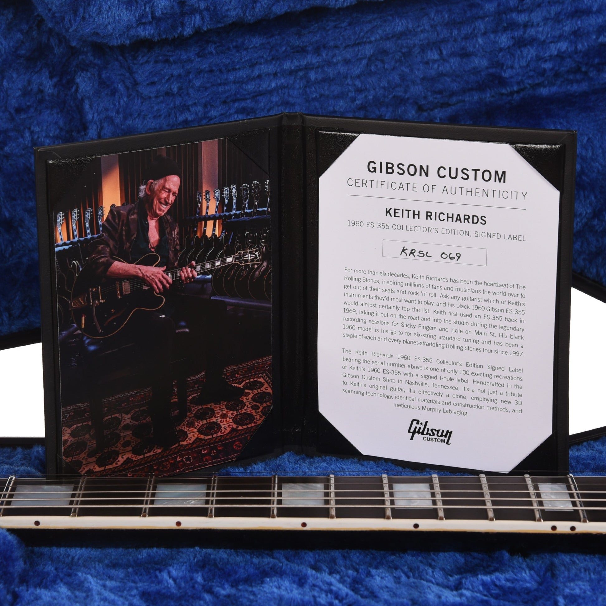 Gibson Custom Shop Keith Richards Collector's Edition ES-355 Ebony Murphy Lab Aged w/Bigsby