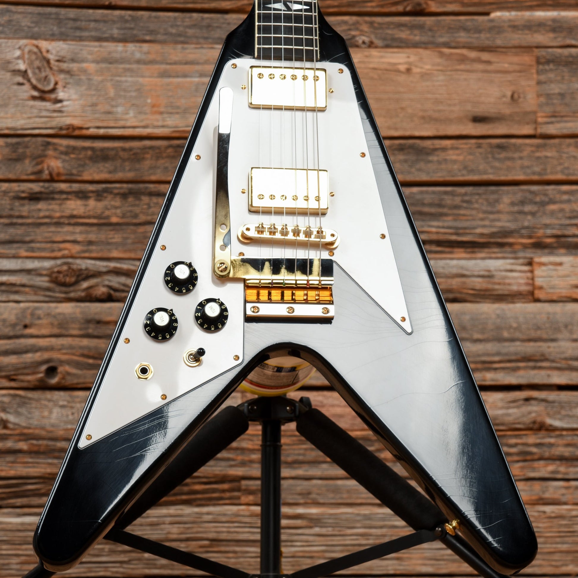 Gibson Custom Jimi Hendrix Signature 69 Flying V Ebony 2021 LEFTY