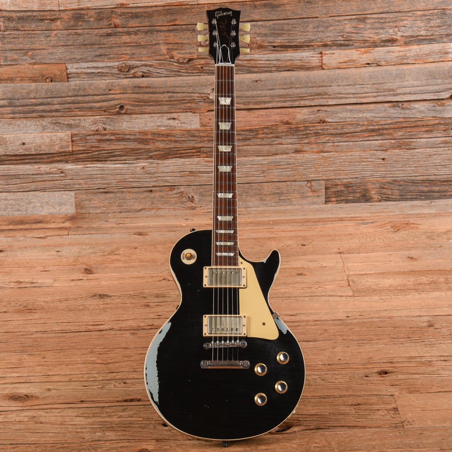 Gibson Custom Les Paul Standard Painted Over Ebony Over Frosted Blue 2016