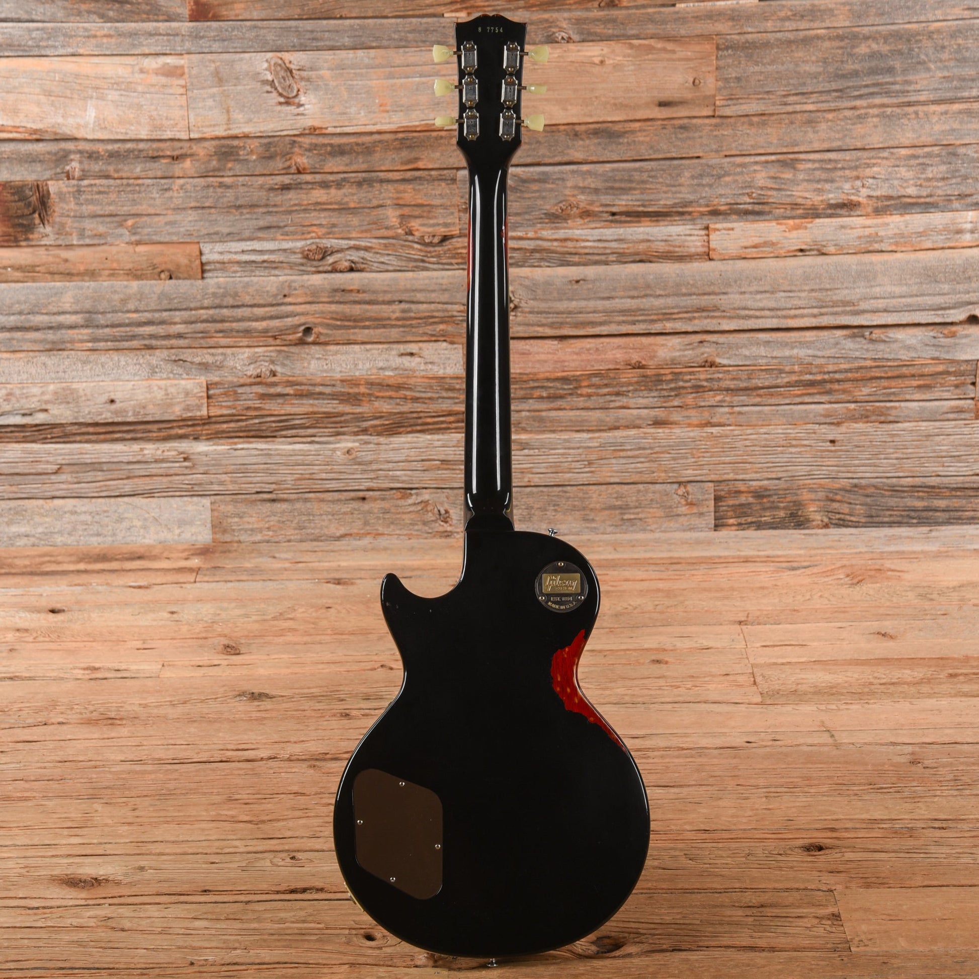 Gibson Custom Painted Over Series '58 Les Paul Standard Reissue Ebony Over Cherry Sunburst 2017