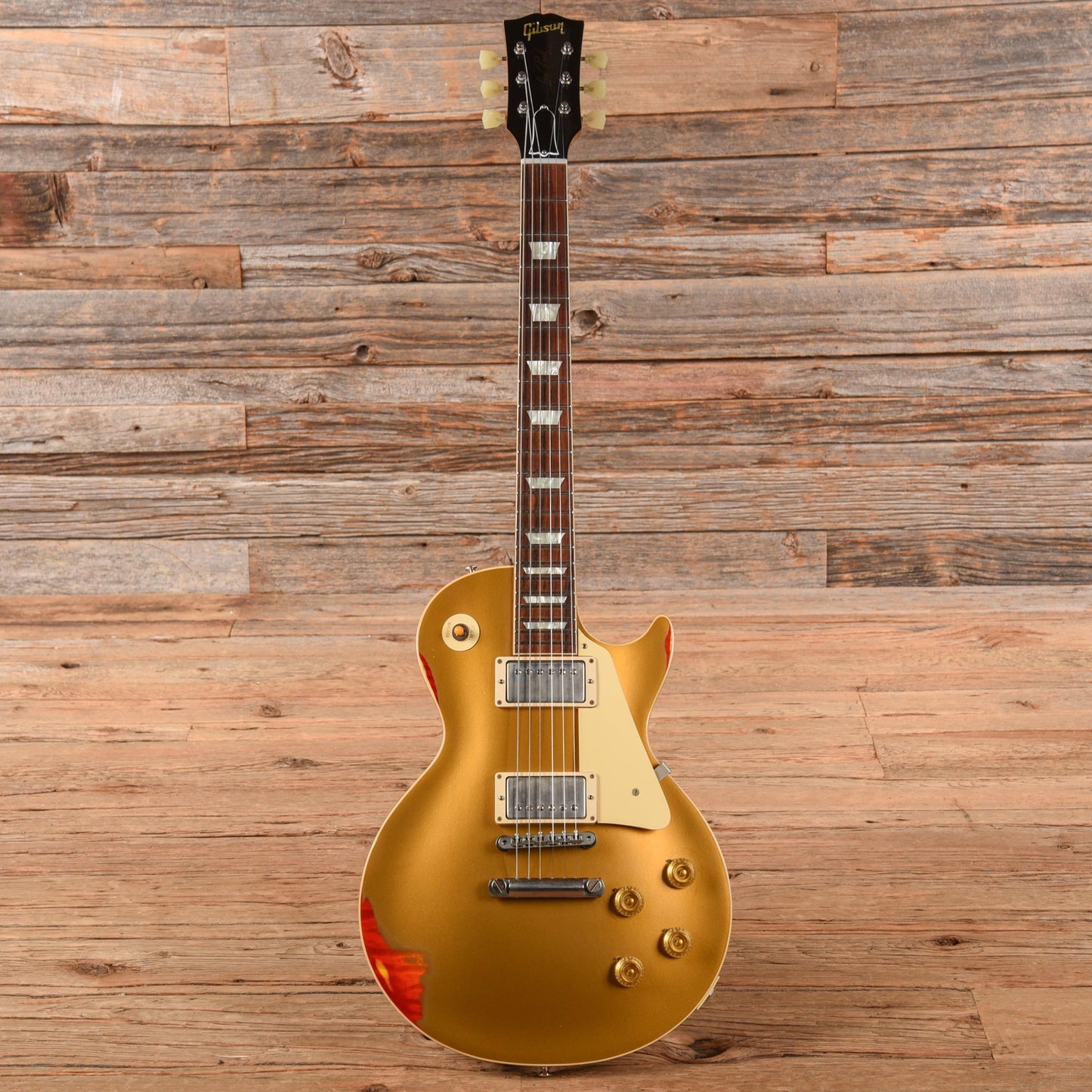 Gibson Custom Painted Over Series '58 Les Paul Standard Reissue Gold Over Cherry Sunburst 2017