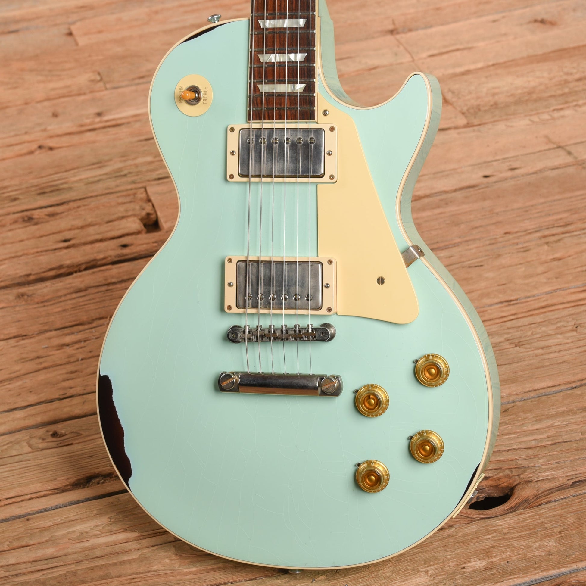 Gibson Custom Painted Over Series '58 Les Paul Standard Reissue Kerry Green Over Dark Sunburst 2017