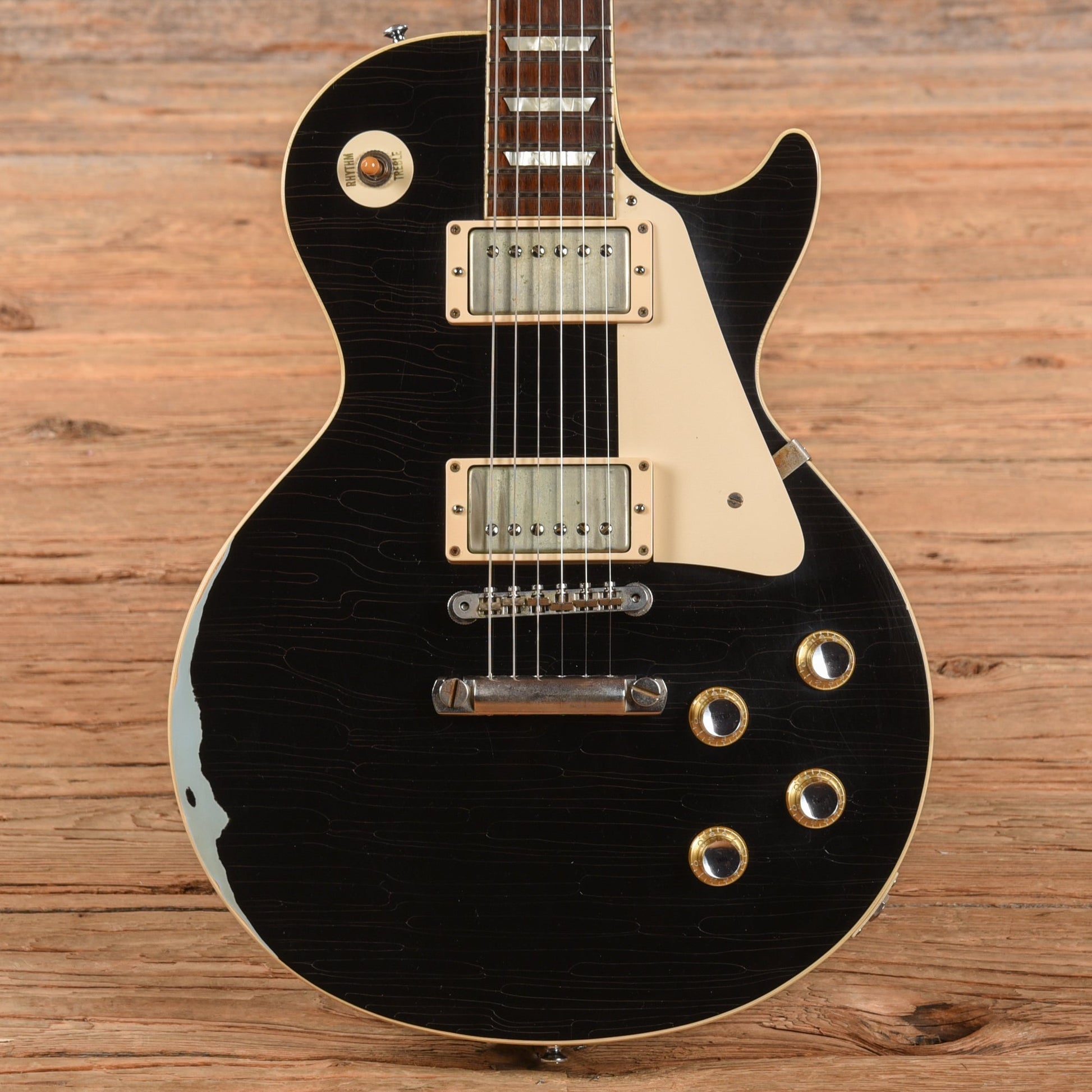 Gibson Custom Painted Over Series '60 Les Paul Standard Reissue Ebony Over Frosted Blue 2016