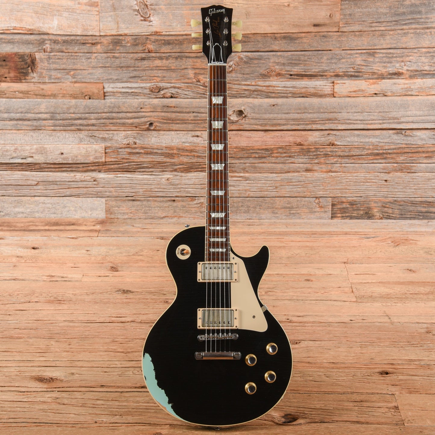Gibson Custom Painted Over Series '60 Les Paul Standard Reissue Ebony Over Kerry Green 2016