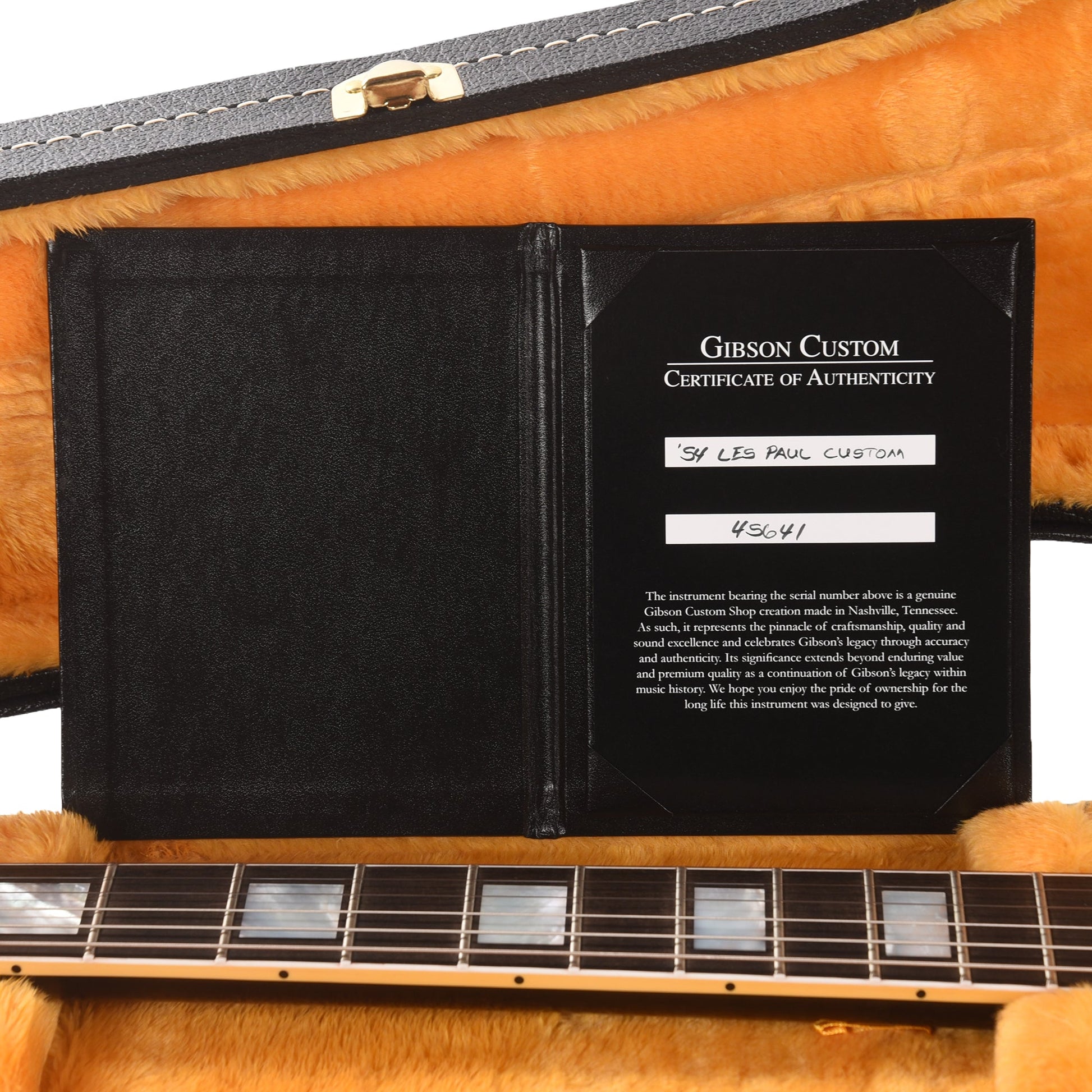 Gibson Custom Shop 1954 Les Paul Custom Staple Pickup Reissue Ebony VOS