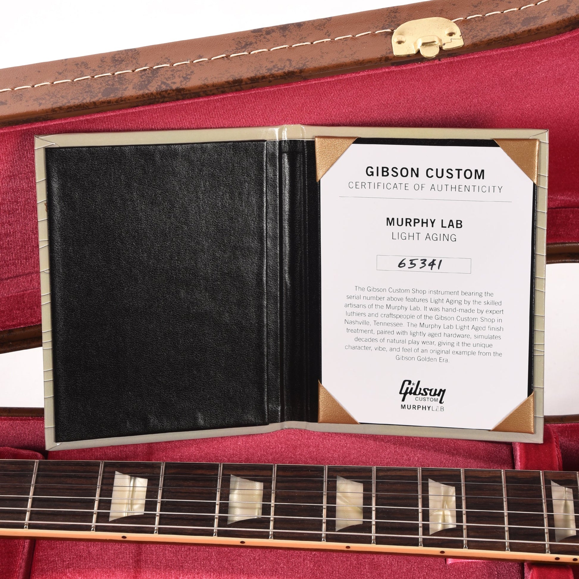 Gibson Custom Shop 1956 Les Paul Standard Ebony Top Murphy Lab Light Aged w/Bigsby B7