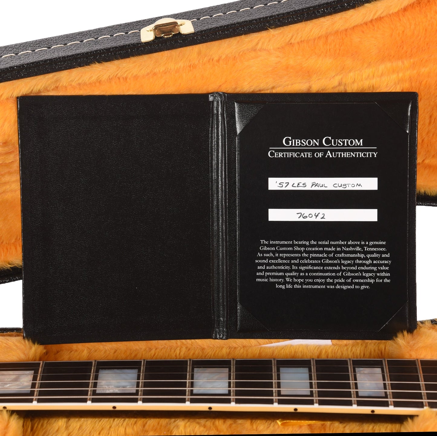 Gibson Custom Shop 1957 Les Paul Custom Reissue 3-Pickup Ebony VOS GH w/Bigsby