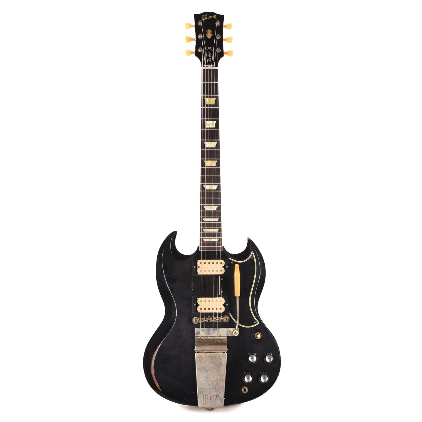 Gibson Custom Shop 1961 Les Paul SG Standard "CME Spec" Antique Ebony Murphy Lab Heavy Aged NH w/Long Maestro Vibrola & Double White Custom "S" Buckers
