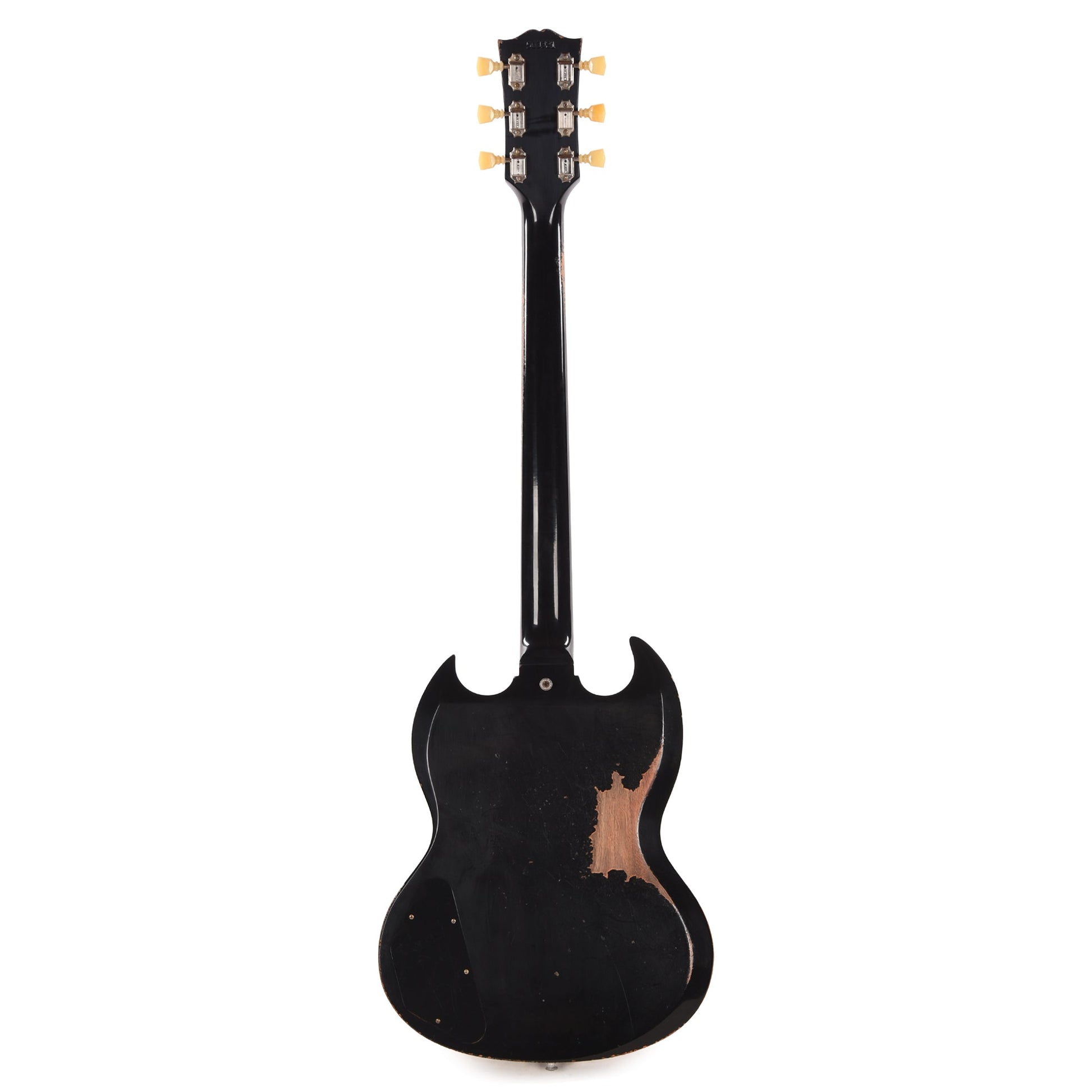 Gibson Custom Shop 1961 Les Paul SG Standard "CME Spec" Antique Ebony Murphy Lab Heavy Aged NH w/Long Maestro Vibrola & Double White Custom "S" Buckers