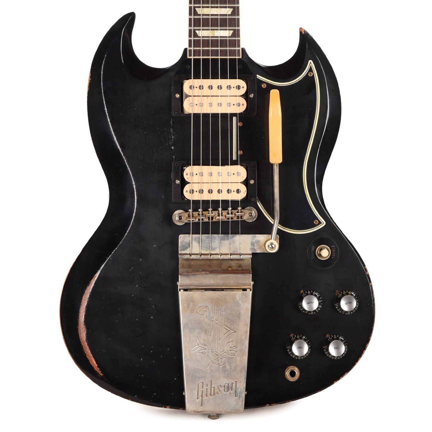 Gibson Custom Shop 1961 Les Paul SG Standard "CME Spec" Antique Ebony Murphy Lab Heavy Aged NH w/Long Maestro Vibrola & Double White Custom "S" Buckers