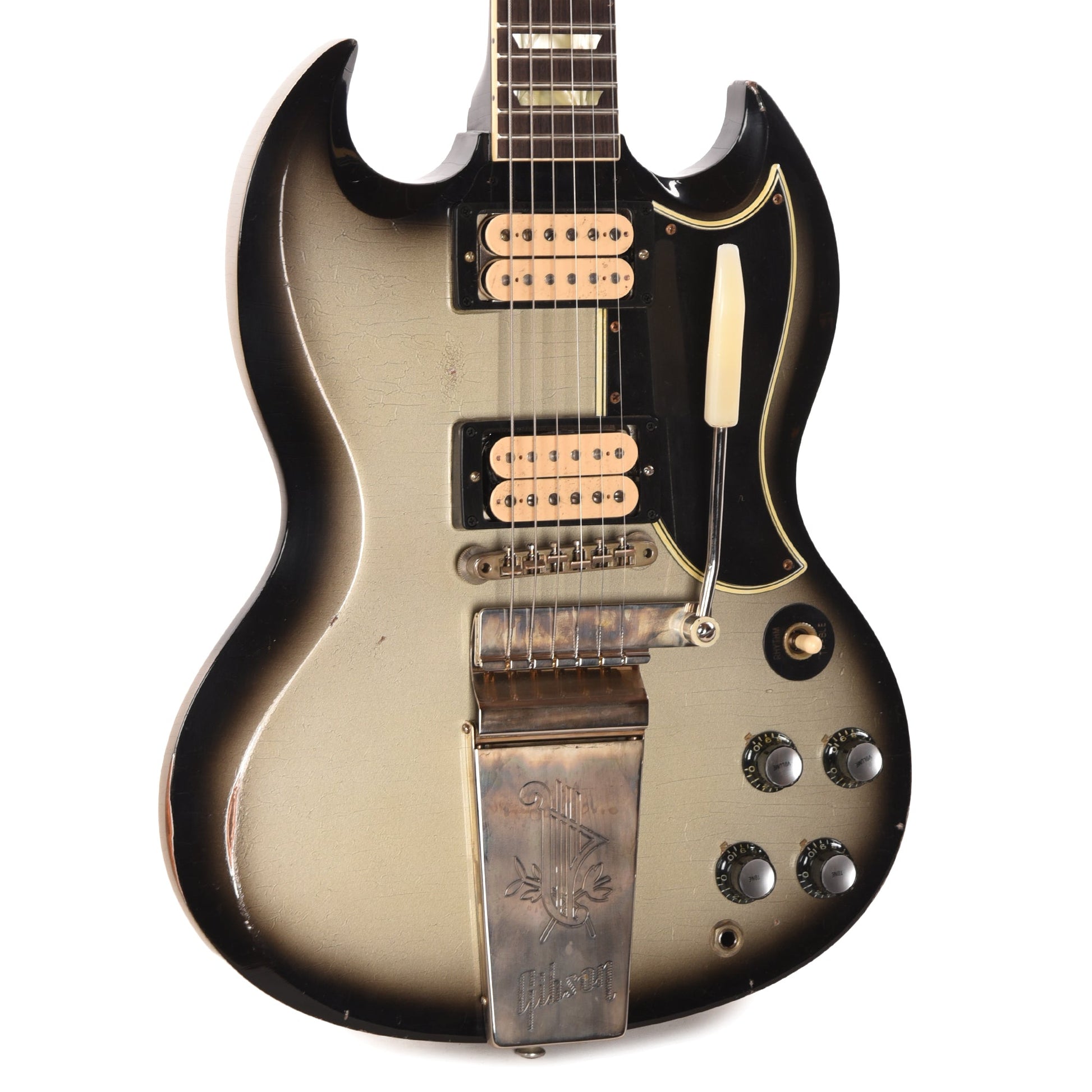 Gibson Custom Shop 1961 Les Paul SG Standard "CME Spec" Antique Silverburst Murphy Lab Heavy Aged NH w/Long Maestro Vibrola & Double White Custom "S" Buckers